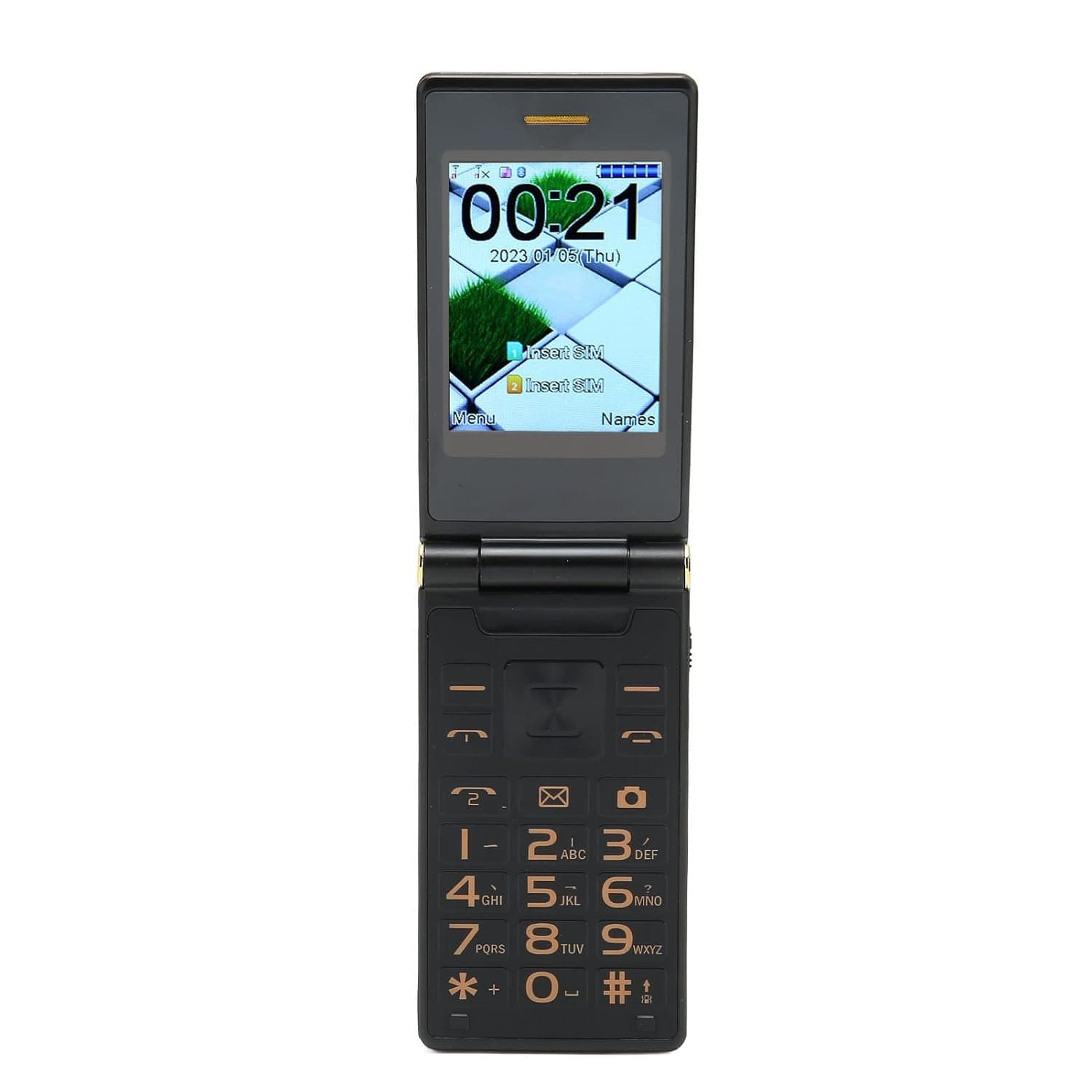 YTIEGR Senior Mobile Phone, 3 Inch Reverse Style, Home Unlocked Mobile Phone(Blue-f)