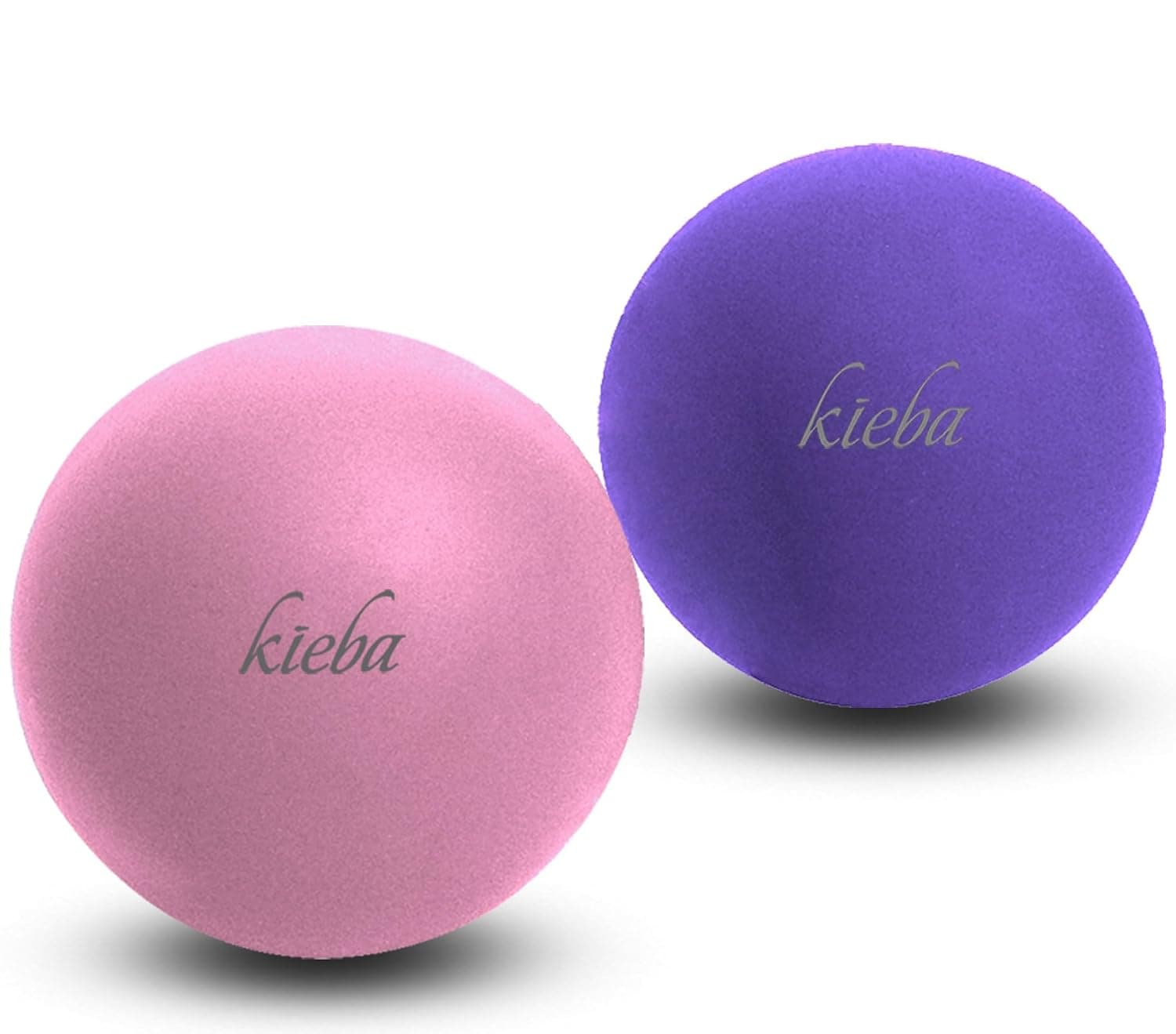Kieba Massage Balls Set of 2 for Myofascial Relaxation, Trigger Point Therapy, Muscle Knots and Yoga, Set of 2 Hard Balls (Pink & Purple)