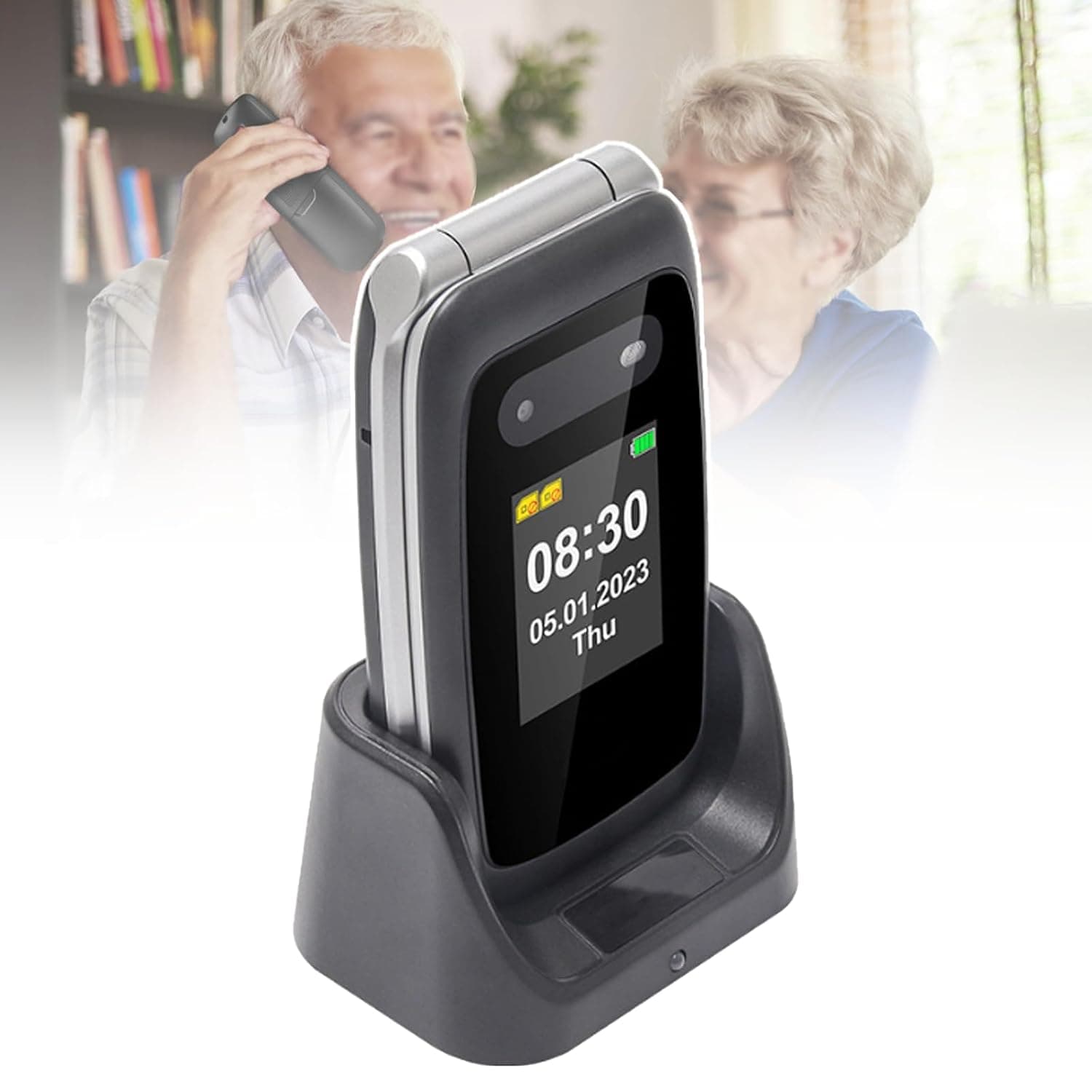 Basic Mobile Phone for the Elderly, Large Keyboard, Large Fonts, Large Display, Large Speakers, Waterproof/Anti-Fall, Rich in Functions, Easy to Use
