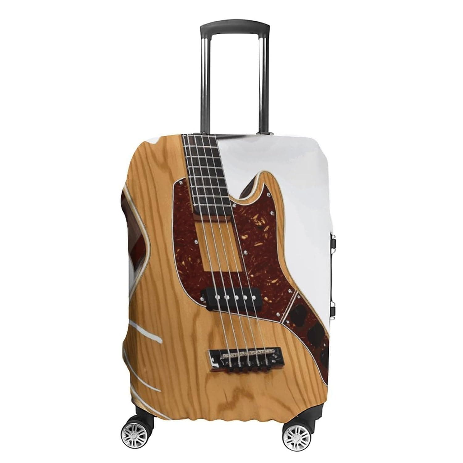 Guitar Musical Instrument Travel Luggage Cover Anti-scratch Suitcase Cover Elastic Suitcase Protective Cover Fits 19-32 Inch Luggage, Style, L, Luggage Case Cover