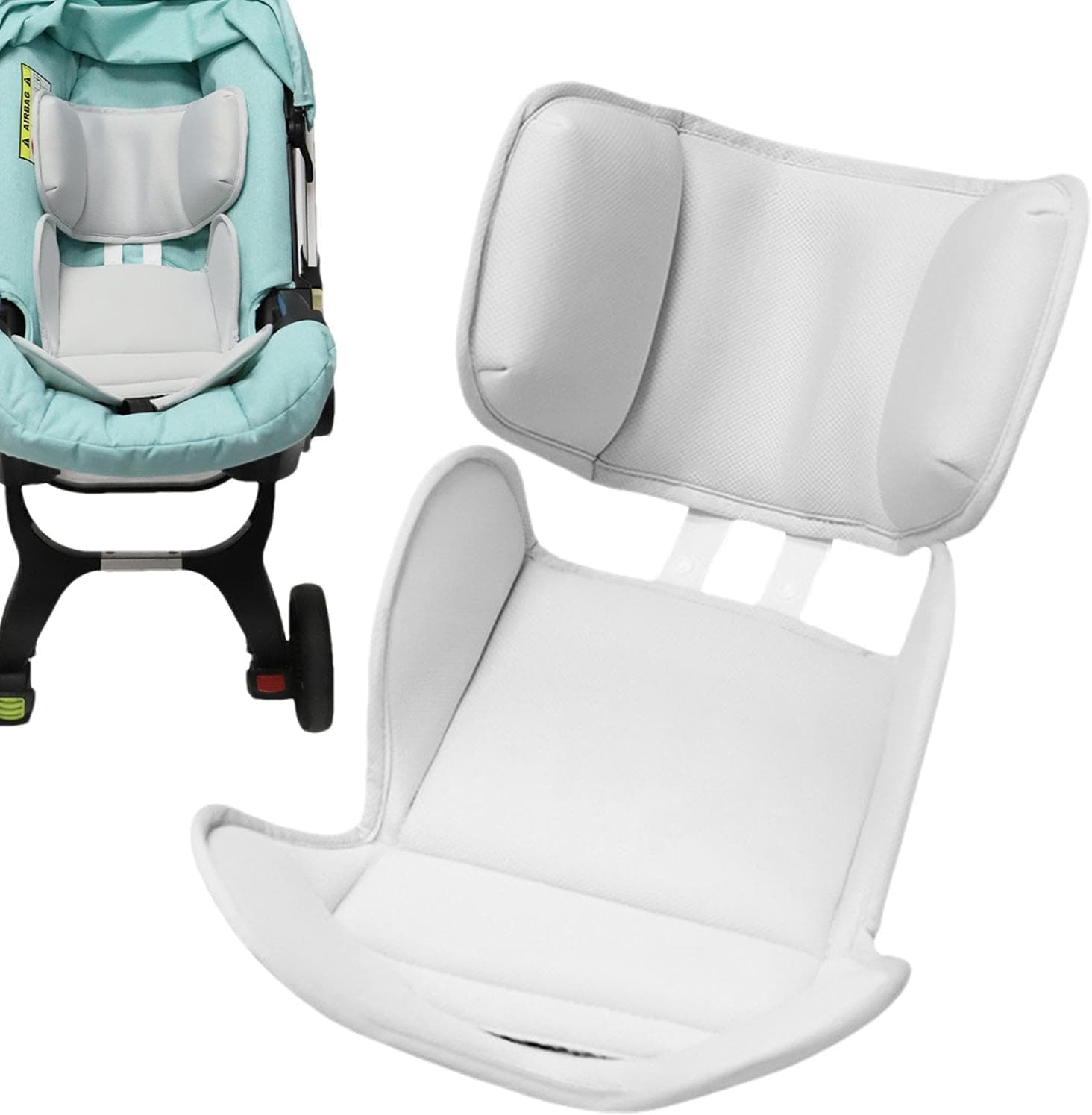 Head and Body Support for Toddler, Soft Baby Comfort Cushion for Strollers and Car Seats, Pram Liner, Newborn Seat Cushion, Car Seat Liner for Baby Buggy and Carrycot