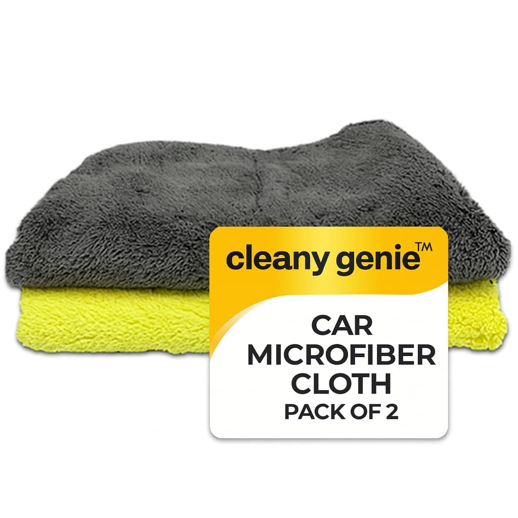 car microfiber cloth, car towel Microfibre Car Cleaning Towels, 40 x 38 cm, Pack of 2, Yellow and Black, Super Absorbent