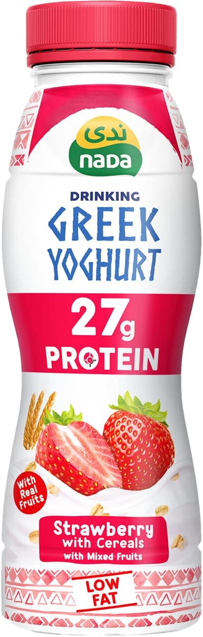 Nada Greek Yoghurt Drink Strawberry with Cereal 330ml