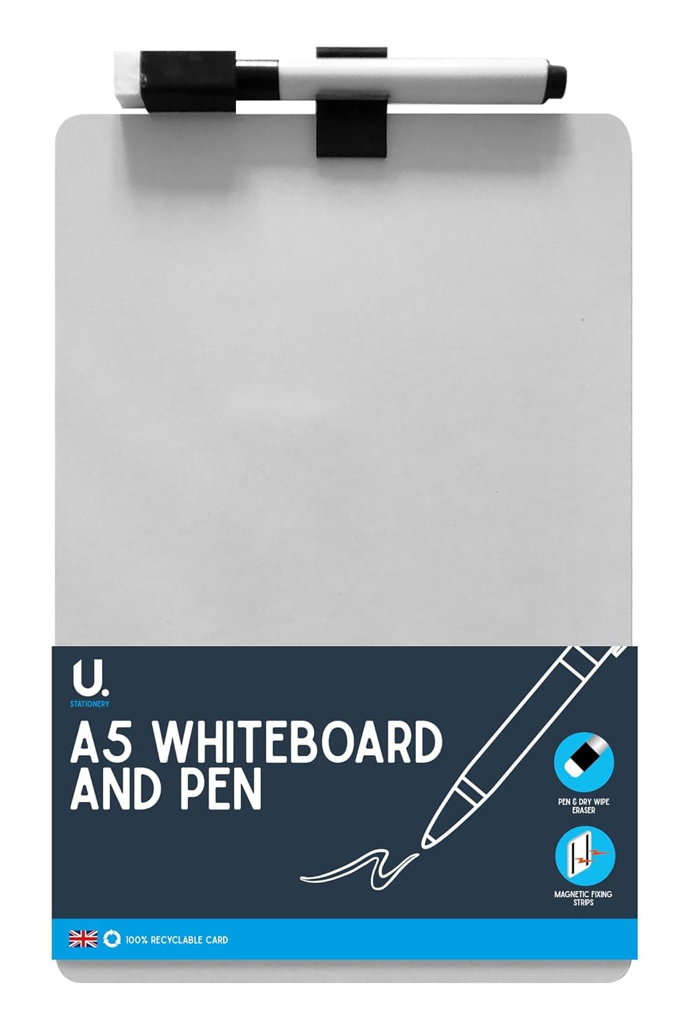 U. Martello Magnetic Write & Wipe A5 Whiteboard & Pen