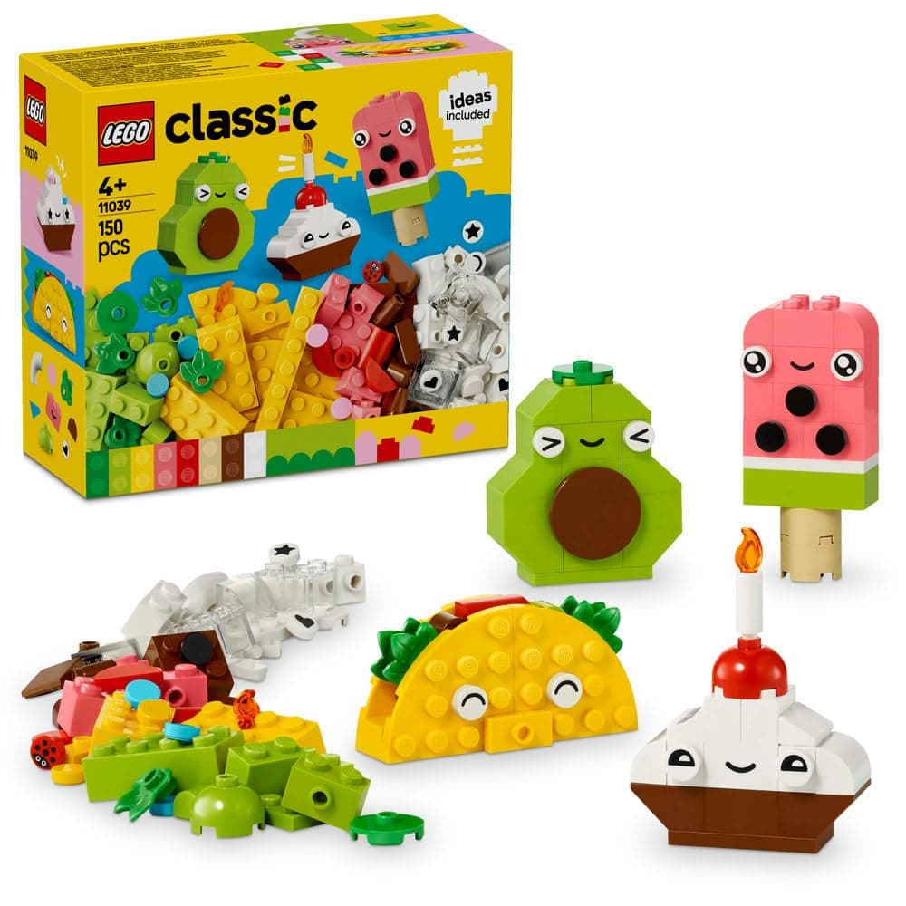 LEGO Classic Creative Food Friends 11039 | Assorted Bricks to Build a Cupcake, Ice Cream & More, Role-Play Toy, Gift for 4+ Year Old Boys & Girls, 150 Pieces