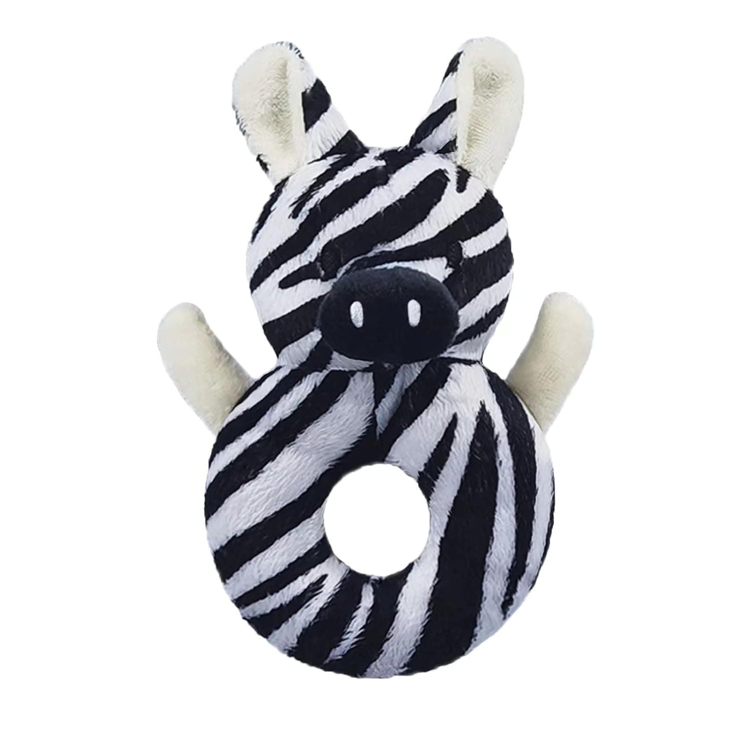Baby Zebra Soft Rattle Toy, Zebra Plush Infant Shaker Rattle Easy-Grasp Stuffed Animal Toy, Birthday Gifts for Babies Toddlers Boys Girls, Ages Newborn +, 6"
