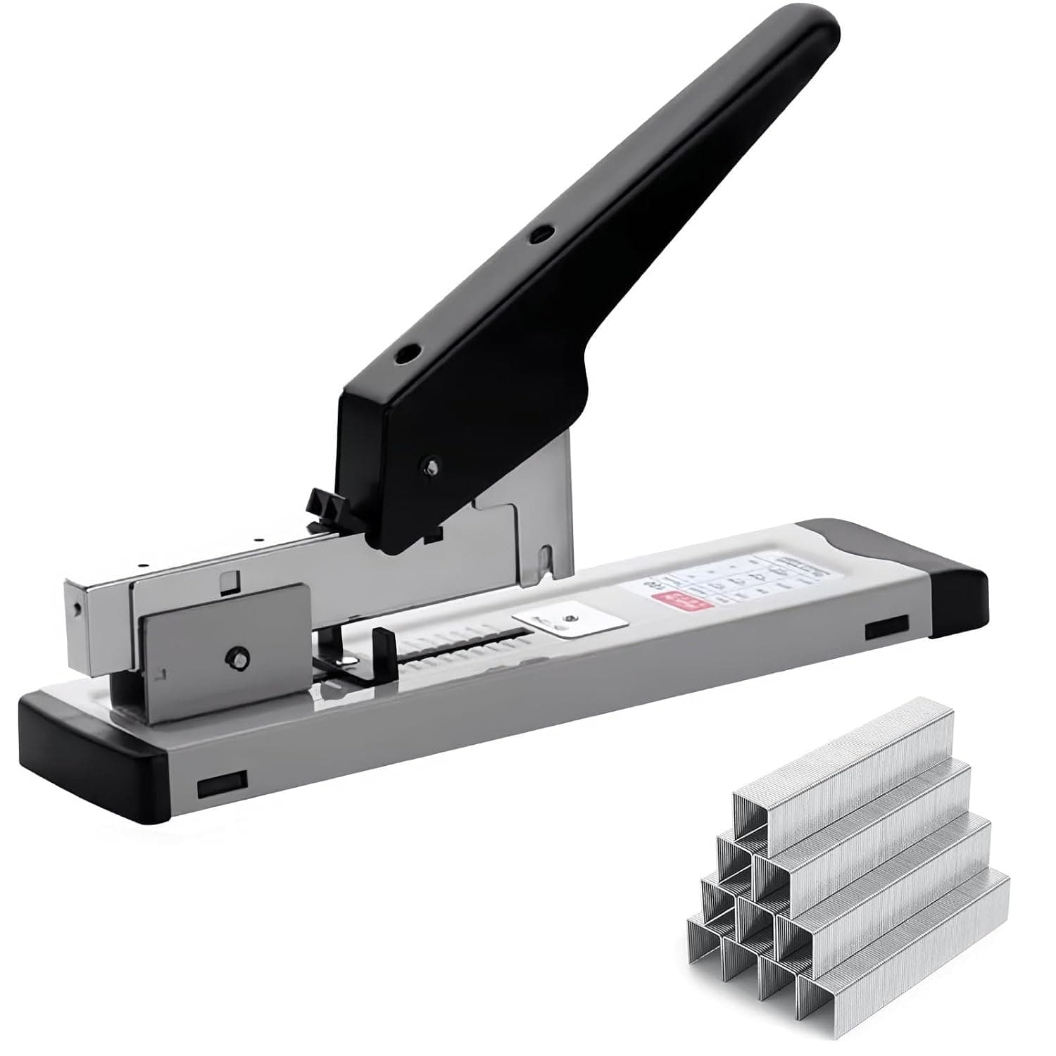 Heavy Duty Stapler, Large Size Labor-saving Stapler Can Staple 100 Pages Once a Time with 1000pcs Staples High Capacity Manual Office Stapler for Paper Bindin