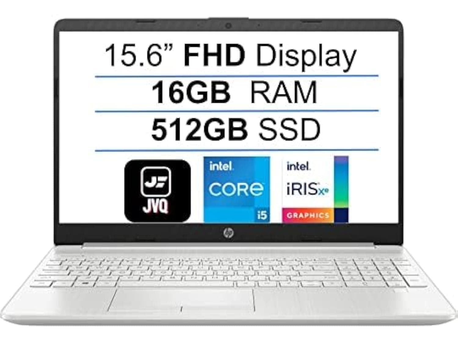HP 2022 Newest 15.6 FHD 1080P IPS Display Laptop Computer, 11th Gen Intel Quad-Core i5-1135G7(Up to 4.2GHz), 16GB RAM, 512GB SSD, Webcam, Bluetooth, Wi-Fi, HDMI, Finger Print Reader, Win 10S, Silver