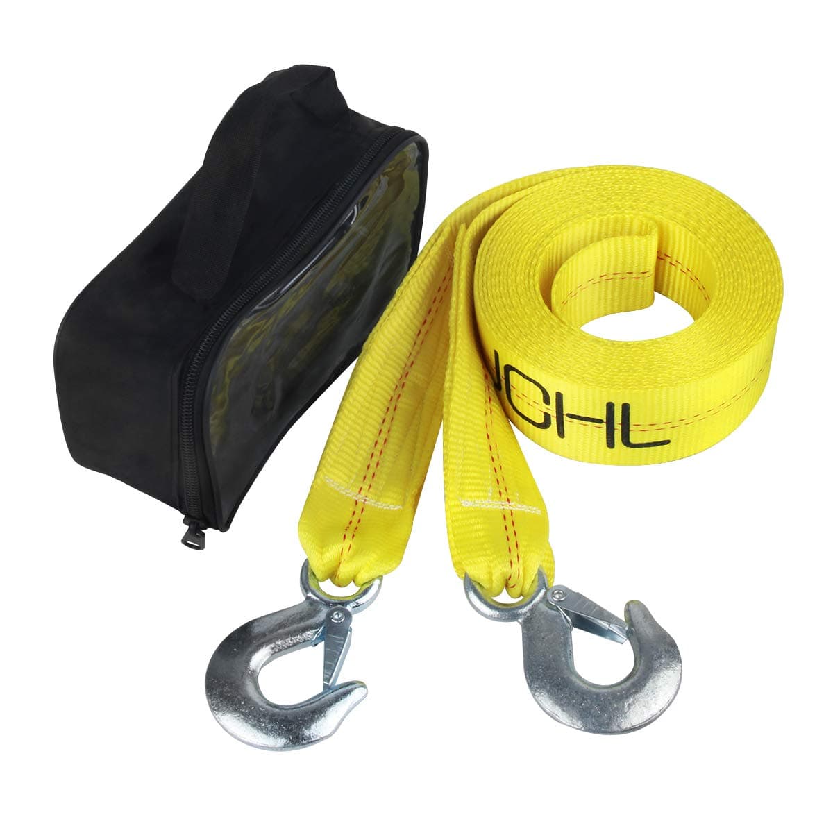 Nylon Tow Strap with Hooks 2”x20’ Car Vehicle Heavy Duty Recovery Rope 20,000 lbs Capacity Tow Rope for Car Truck Jeep ATV SUV