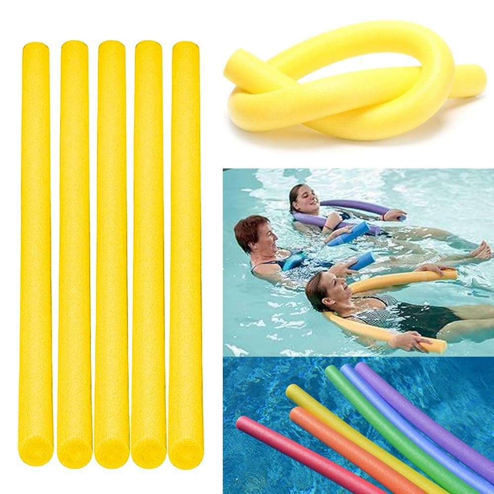 Pack of 6pcs Of Swimming Noodles for Swim Support, Swimming Learning Training Aid, Water Floating, Water Sports and Pool Fun - Swimming Pool Noodle Swimming Stick - Suitable For Kids and Adults