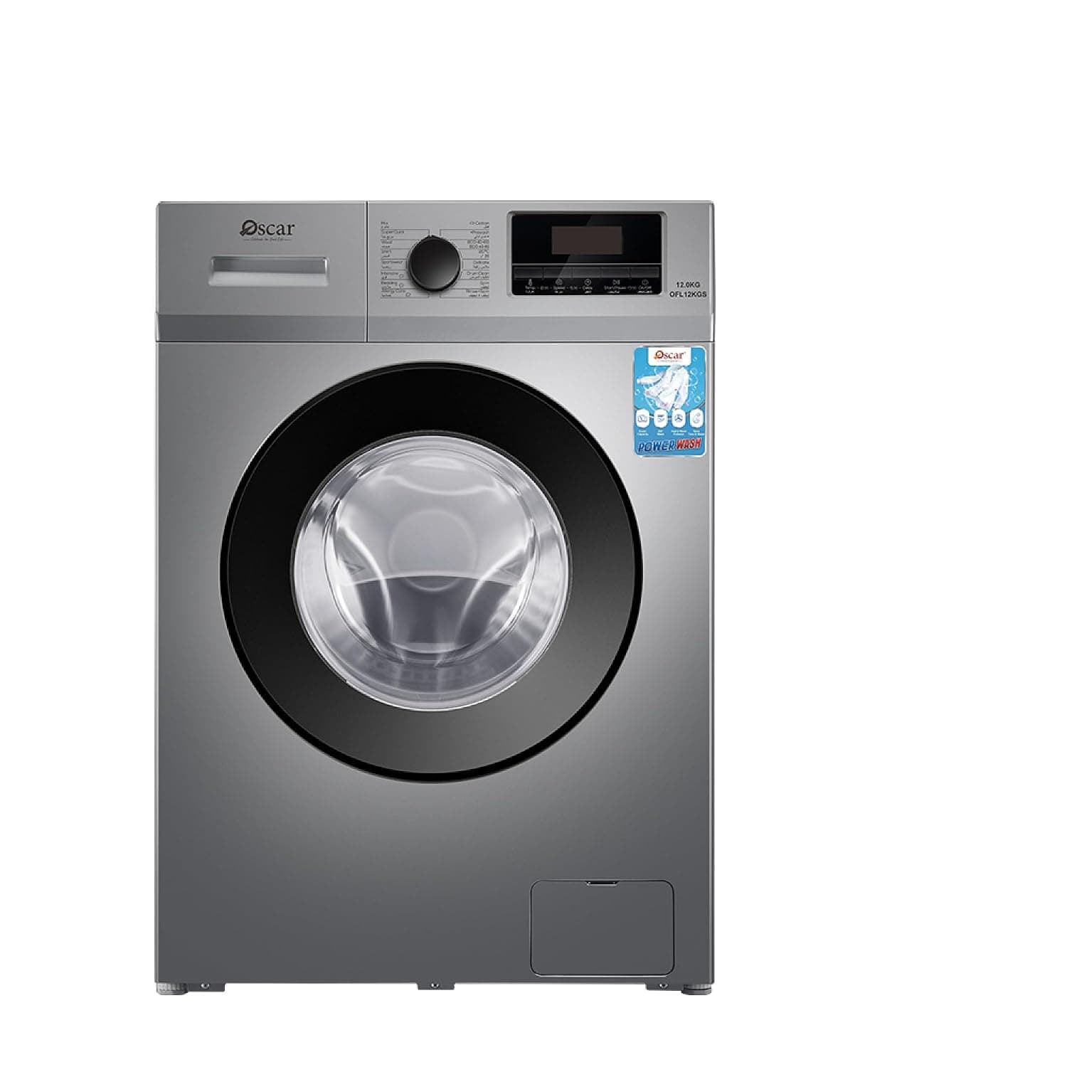 OSCAR 10Kg Front Load Automatic Washing Machine | 1400 RPM | BLDC Motor | 16 Wash Programs | LED Display | Energy Efficient Washer - OFL10KGS | 2 Year Warranty