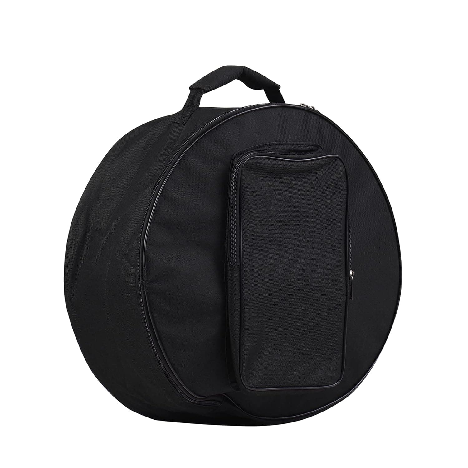 Gig Bag, Compact Snare Drum Bag Backpack Case with Shoulder Strap Outside Pockets Musical Instrument Accessory Black