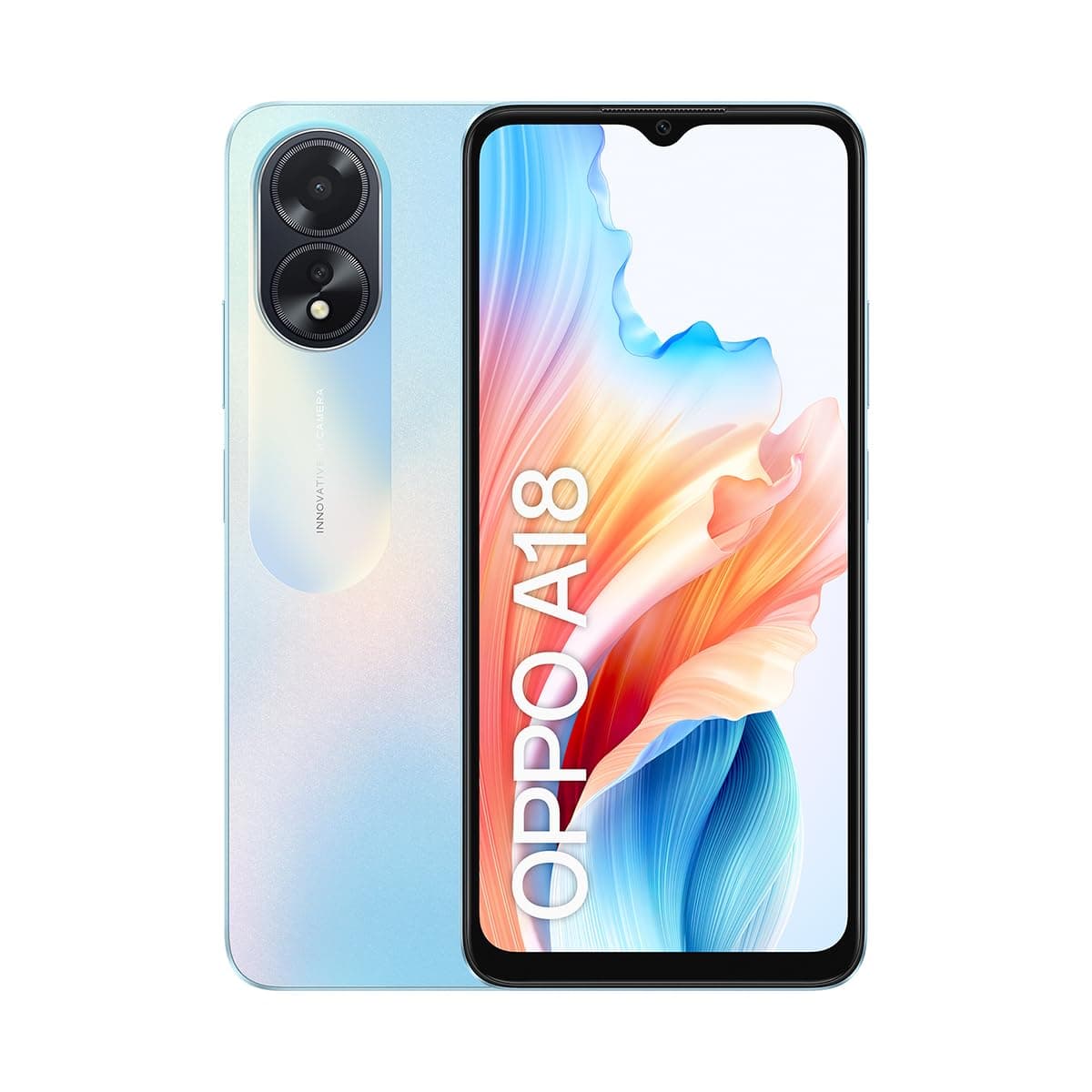 Oppo A18 DUAL SIM 128GB ROM + 4GB RAM (GSM ONLY | NO CDMA) Factory Unlocked 4G/LTE Smartphone (Glowing Blue) - International Version