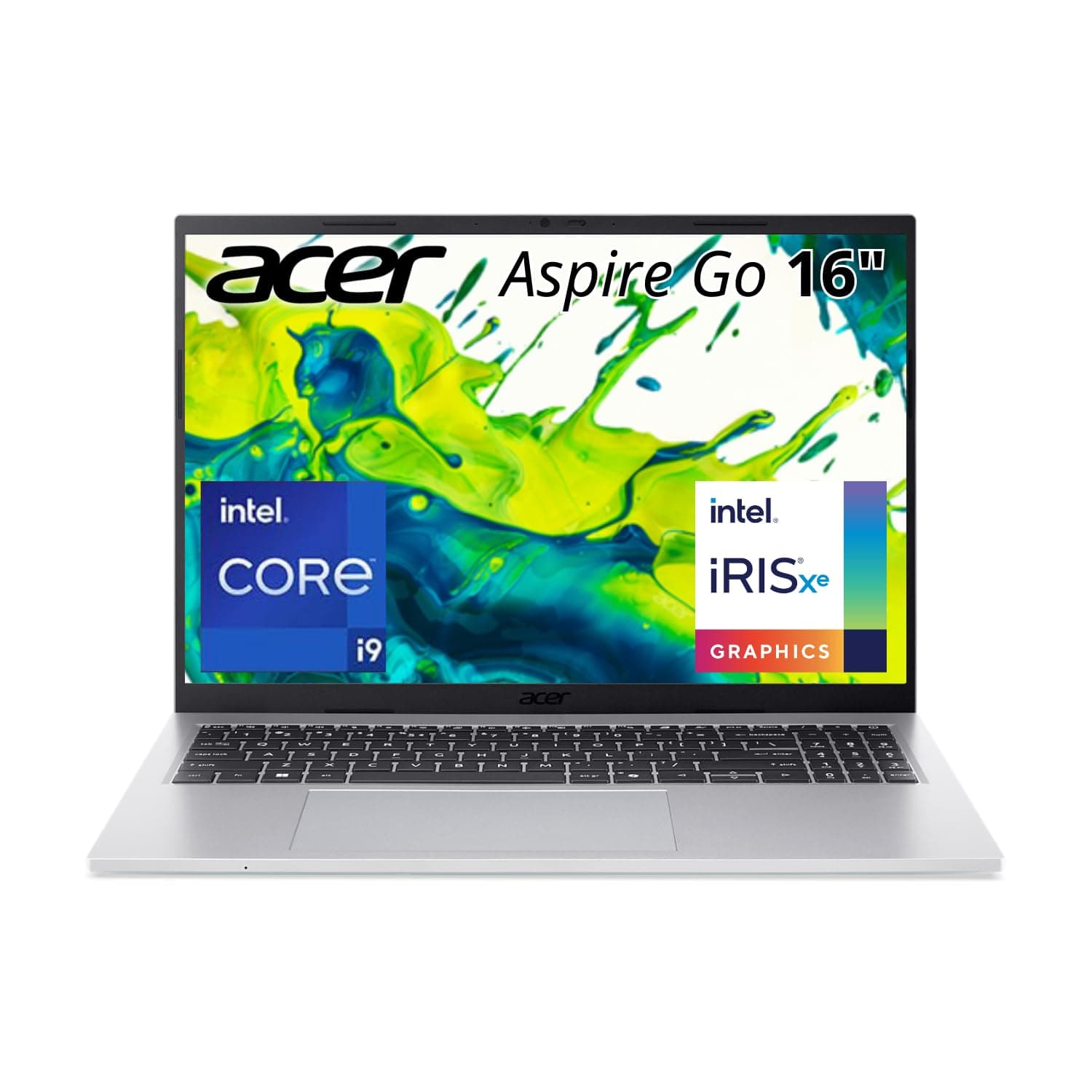 Acer Aspire Go 16in Laptop AG16-71PT-95LK i9-13900H 32GB RAM 1TB SSD | 16in WUXGA IPS touchscreen, WiFi 6, backlit keyboard, webcam, HDMI, USB-C, thin and light, Windows 11 Home design