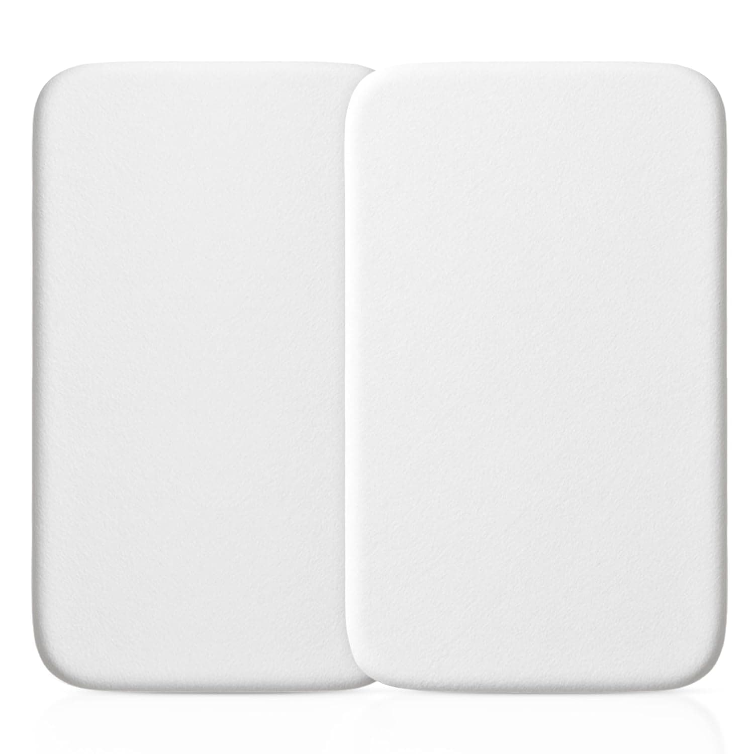 Pack of 2-100% Jersey Cotton Crib Next2Me Fitted Sheets - Next2Me Compatible Crib Fitted Sheet (50x85cm) Pack of 2 White
