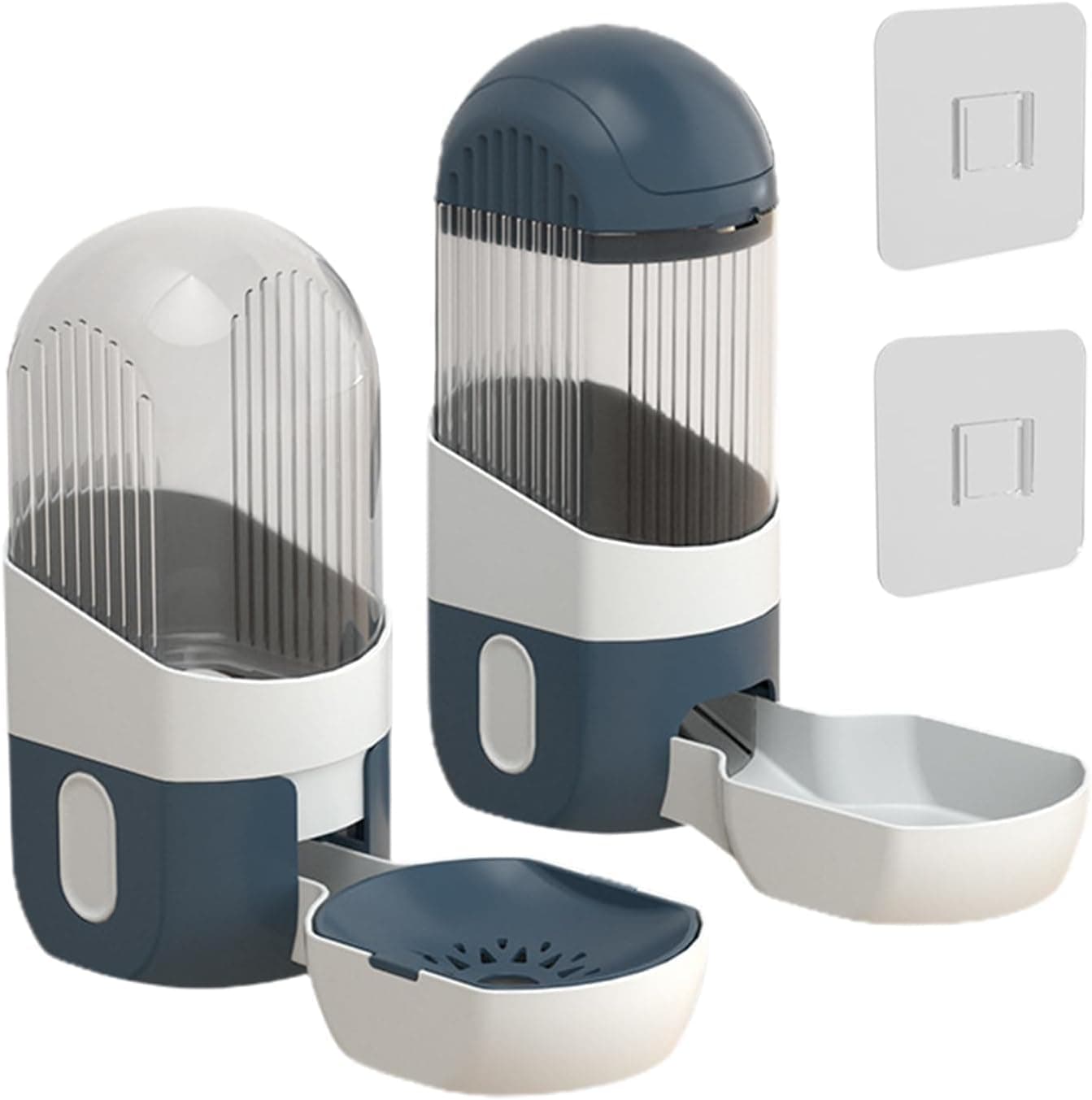 Tazweeq Hanging Automatic Pet Food Water Dispense, Gravity Feeder and Water Set, Cage Cat Food Bowl Feeding Station for Small Animal (Dark Gray)