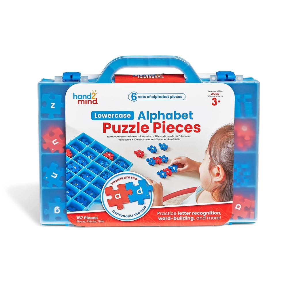 hand2mind Lowercase Alphabet Puzzle Pieces, Spelling Toys for Kids 3-5, Word Building Puzzles, Letter Recognition for Preschoolers, Toddler ABC Learning Toys, Science of Reading Manipulatives | Spelling Toys, Word Building Puzzles, Letter Recognition, Toddler ABC Learning Toys, Science of Reading Manipulatives