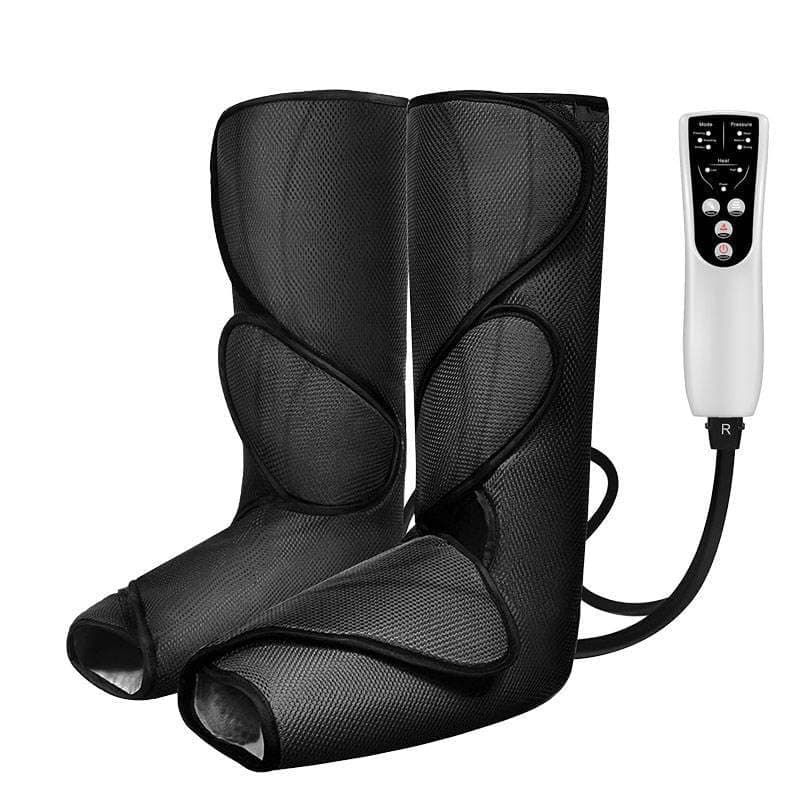 Relax Smart Leg Air Massager for Relaxation Foot and Calf Massage with Handheld Controller, Compression - 3 Intensities 2 Modes (with 2 Extensions), Black