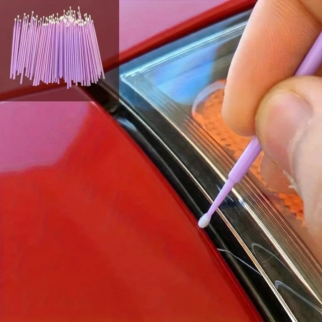 100 Pcs Disposable Microbrushes, Micro Applicators for Eyelash Extensions and Removal, Lint-Free Micro Swabs for Makeup and Beauty, Multi-Purpose Tiny Cleaning Brushes