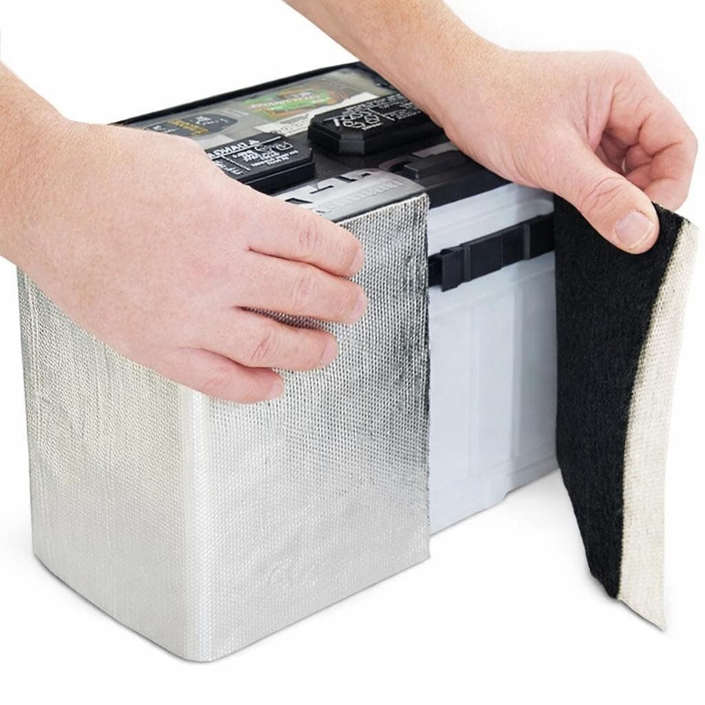 82.6 x 7 Inches Car Battery Insulation Kit,Universal Battery Blanket for Cold Weather Protector,Car Battery Insulation Cover for Vehicle Truck RV Batteries