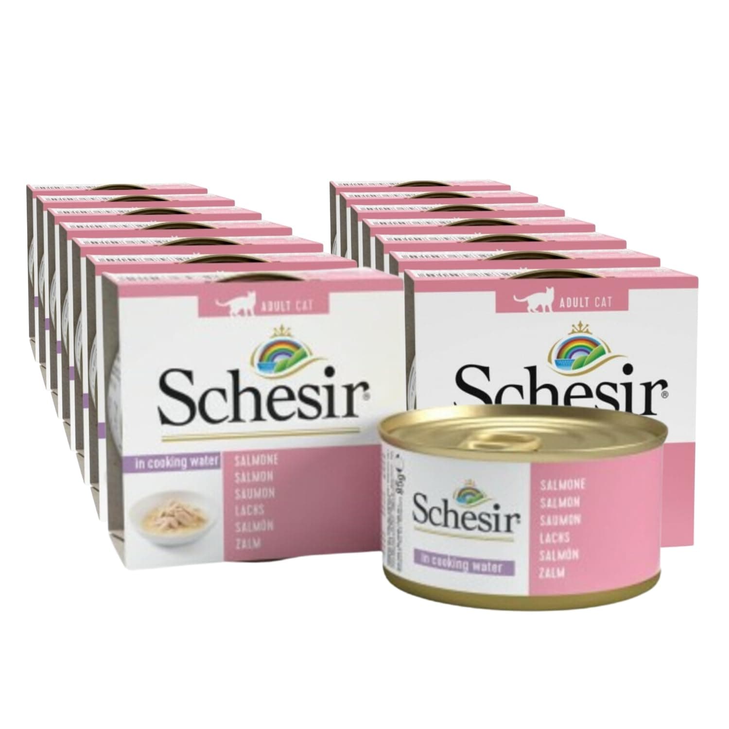 Schesir Salmon Natural Meal Cans, 85G - Box
