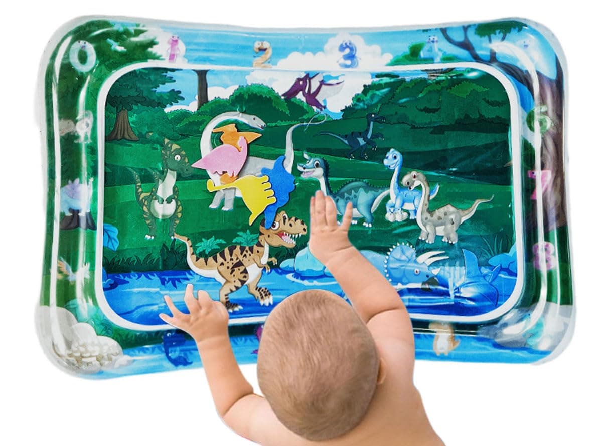 ECVV Tummy Time Water Mat for Baby, Kids Inflatable Water Play Mat for Infant/Toddlers, Baby Water Pad Sensory Toy for Early Development Activities