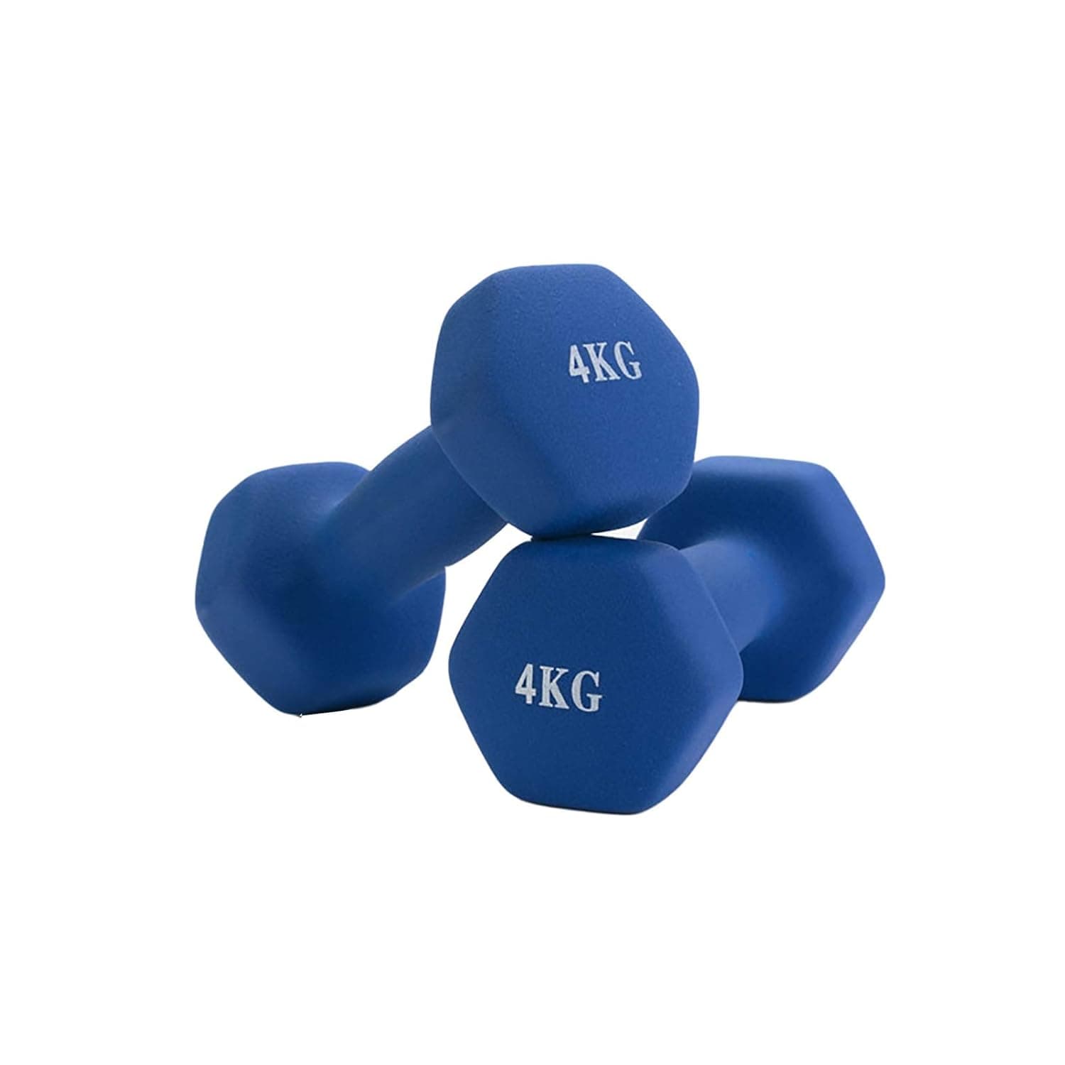 Set Of 2 Dumbbells For Men And Women, Home Gym Equipment, All-Purpose Hex Dumbbell For Exercise, Workout, Weight Loss, Body Building, Blue (Color : Blue, Size : 4kg*2)