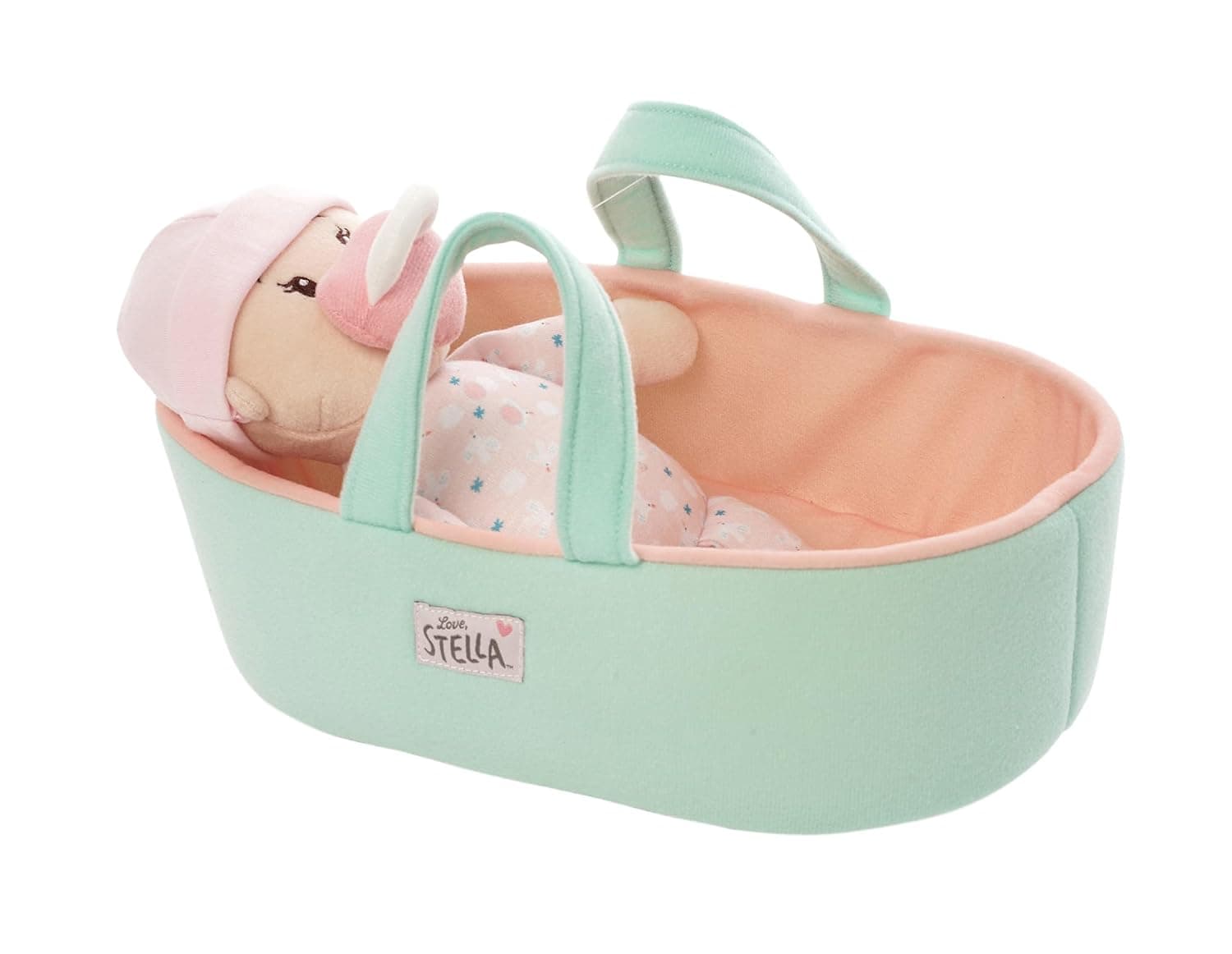 Love, Stella My First Doll Peach with Bassinet for Newborns and Infants by Manhattan Toy