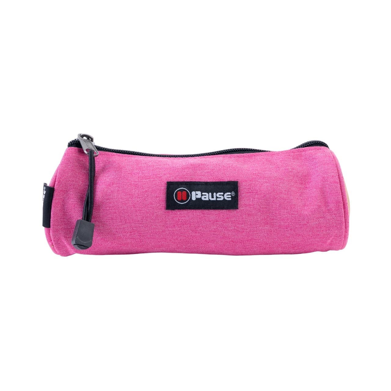 Pause Zipper Closure School Pencil Case, Pink