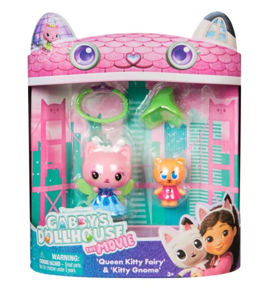 Gabby’s Dollhouse Movie 2-Pack Figures with Attachables Accessories for Kids 3 Years + Collectible Pretend Play Toys