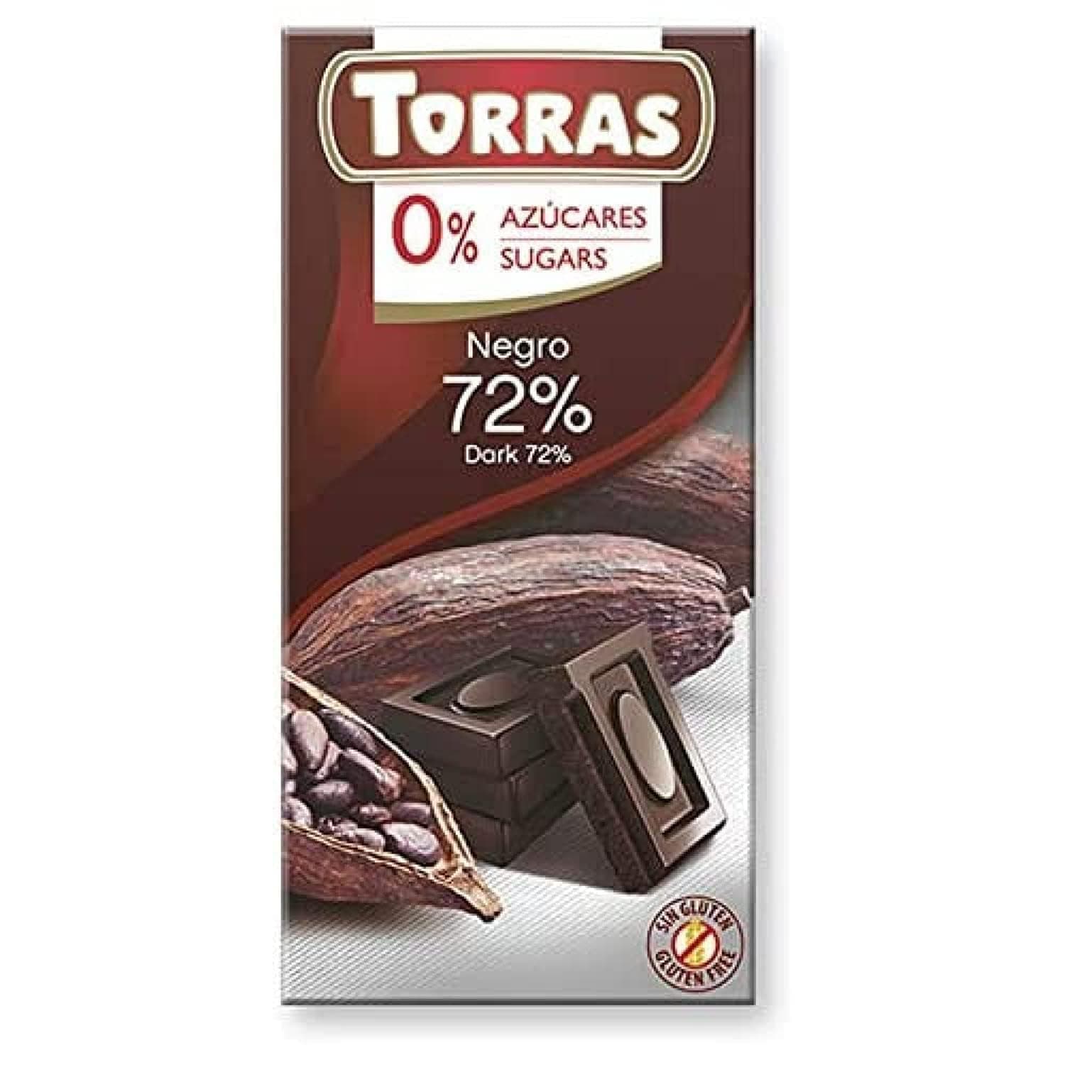Torras Sugar Free Chocolate 72% 75g