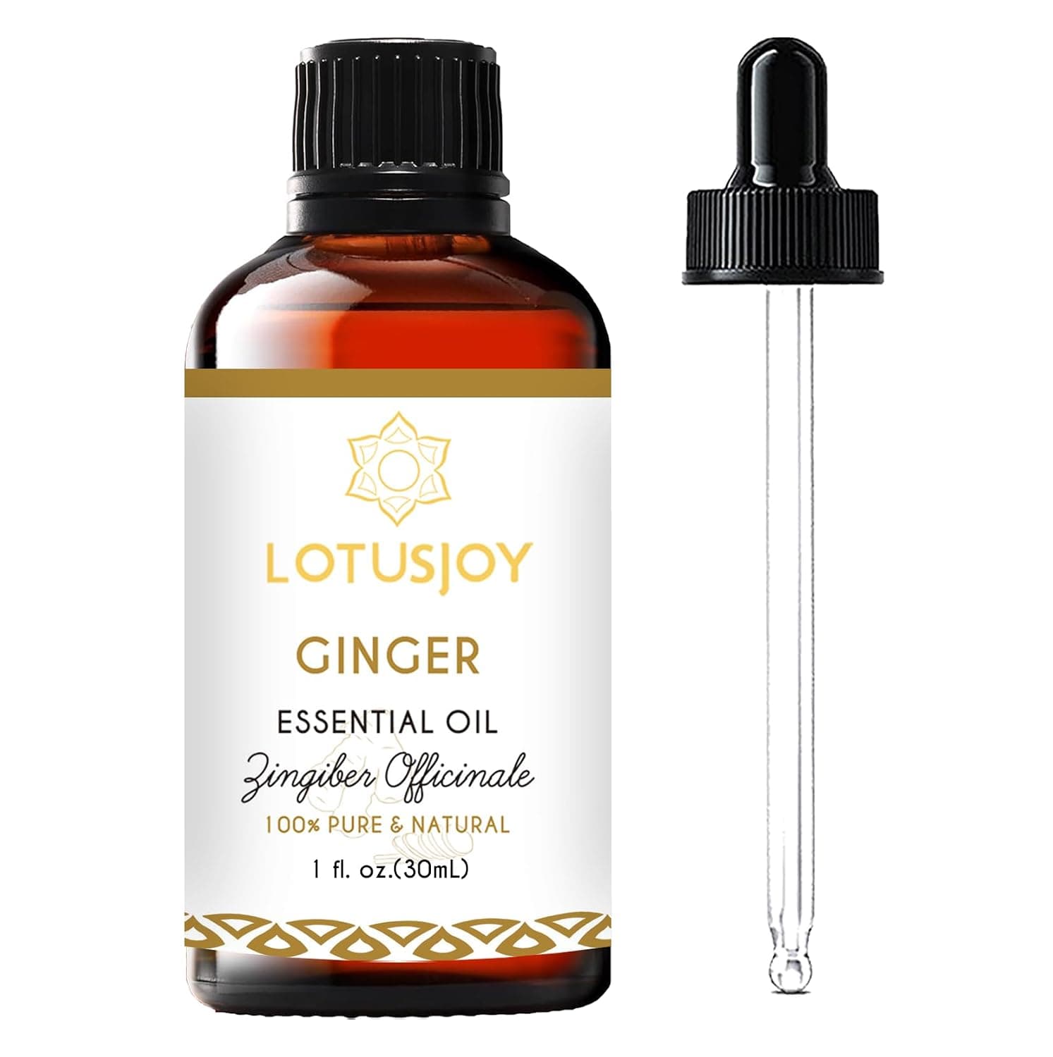 Ginger Essential Oil for Skin, Hair, Lymphatic Drainage Massage, 1 Oz