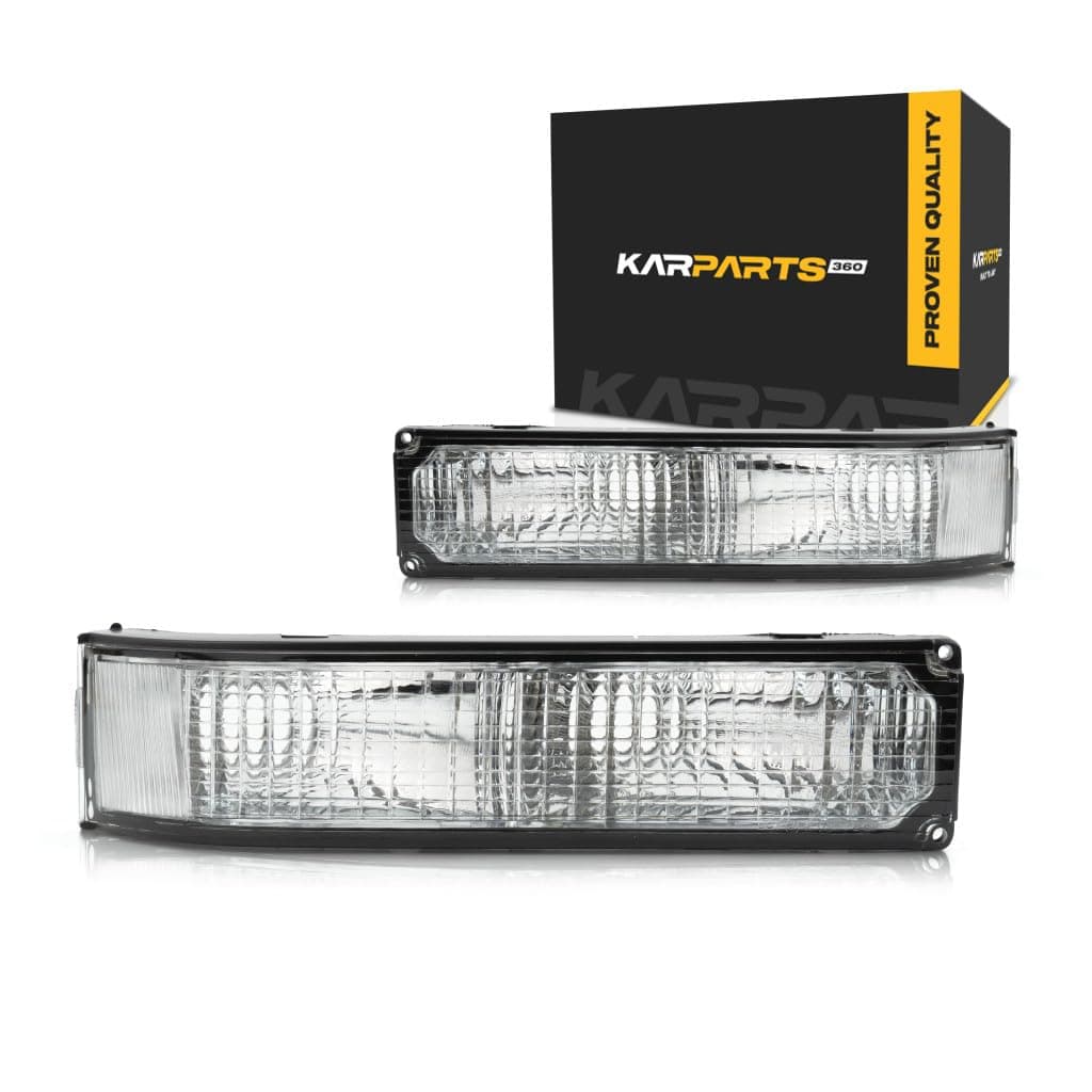 CarLights360: For 1988-2000 Chevy GMC C2500 Turn Signal/Parking Light Assembly Driver and Passenger Side Pair | GM2520104 GM2521104 Vehicle Trim: w/Sealed Beam Headlamp
