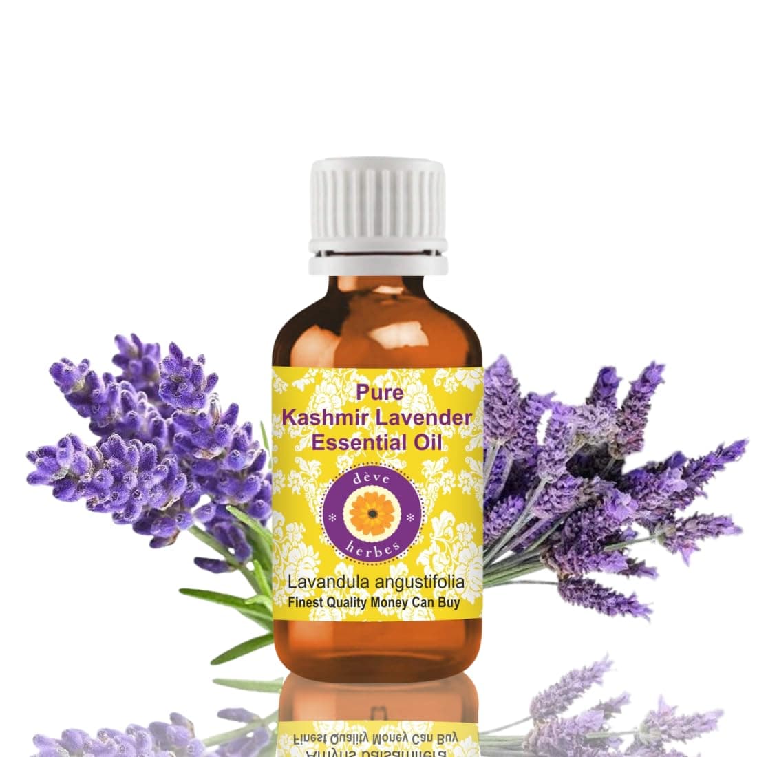 Deve Herbes Pure Kashmir Lavender Essential Oil (Lavandula angustifolia) Steam Distilled 5ml (0.16 oz)