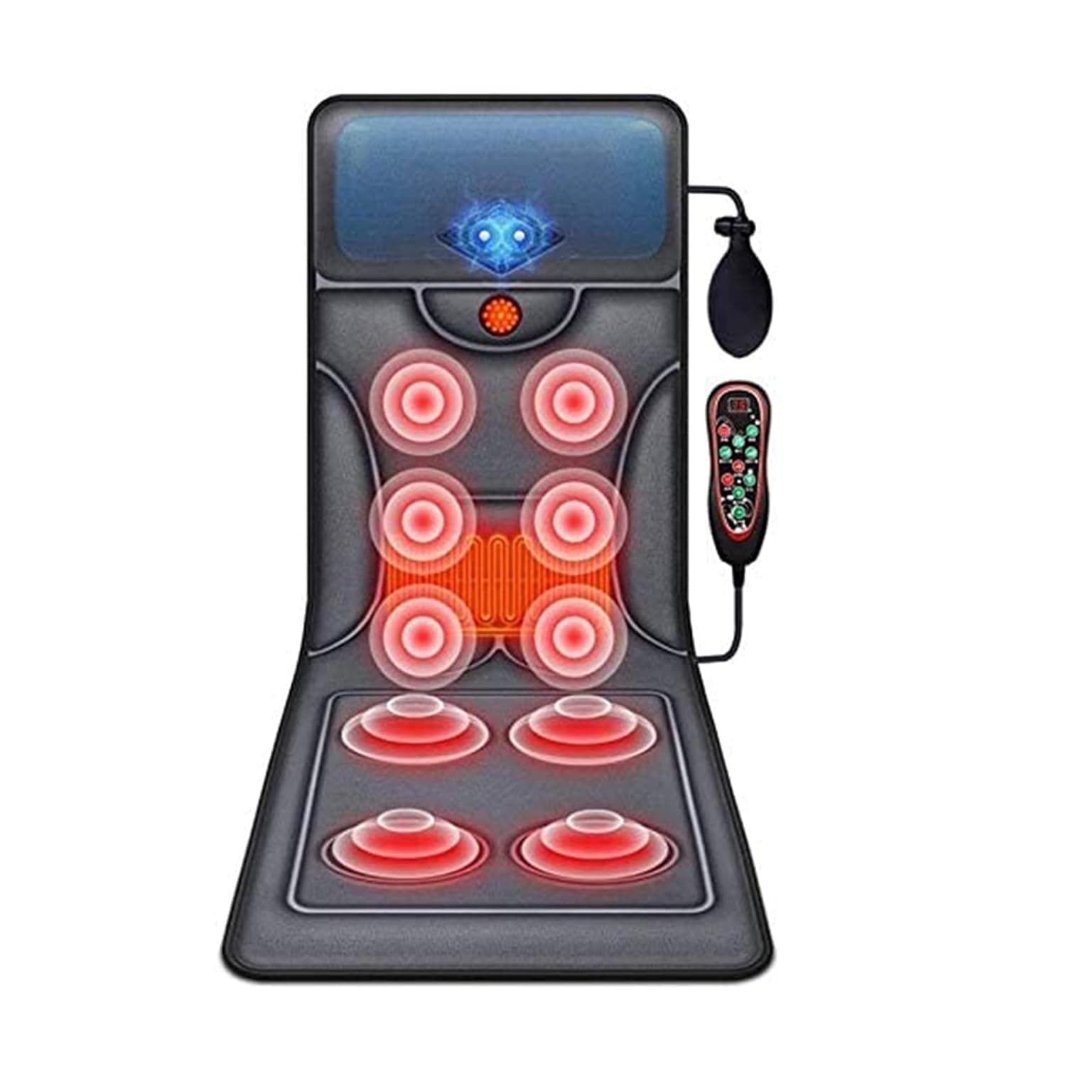 Vibrating Massage Mat for Full Body,10 Motors Vibrating Massage Mattress Pad, Massager for Neck and Back,Lumbar Calf Muscle Relaxation Pain Relief LEOWE