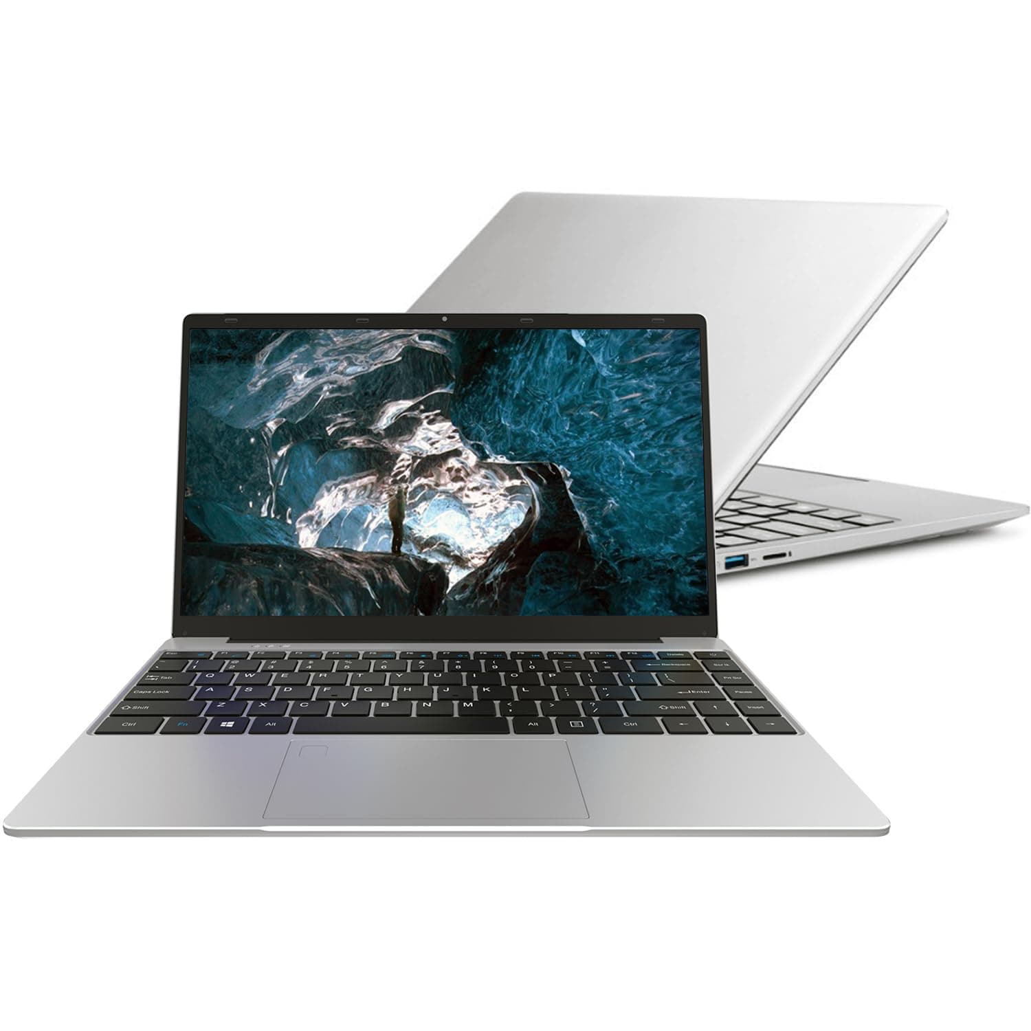 TK-N509 Business Laptop, 15.6" FHD IPS Display, Intel 4-Core N5095 Processor, 8GB RAM, 512GB SSD, Intel UHD Graphics, Backlit Keyboard, Fingerprint Reader, Windows 11 Pro, Silver