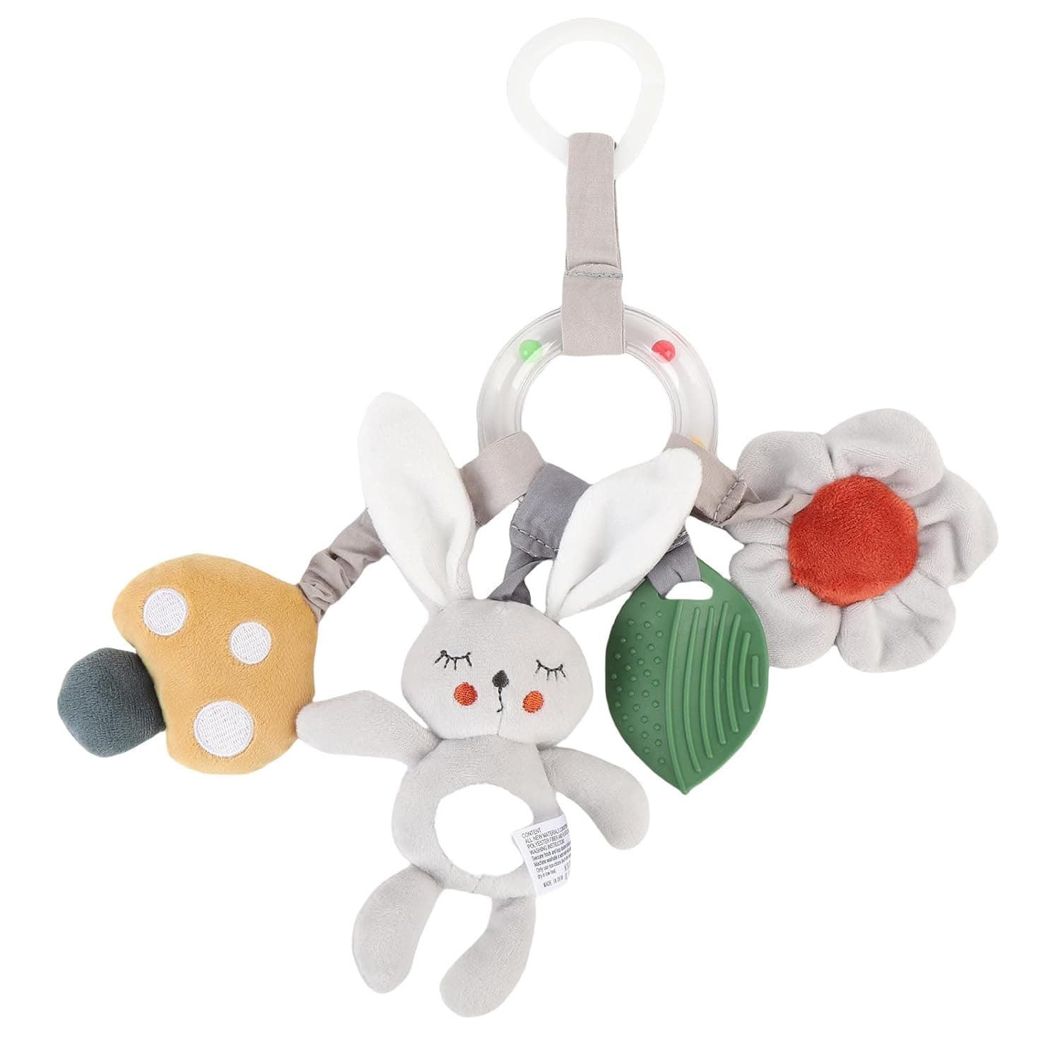 Baby Crib Hanging Rattles Toy Cartoon Bunny On Plush Hanging Toy Suitable for Infant Car Travel