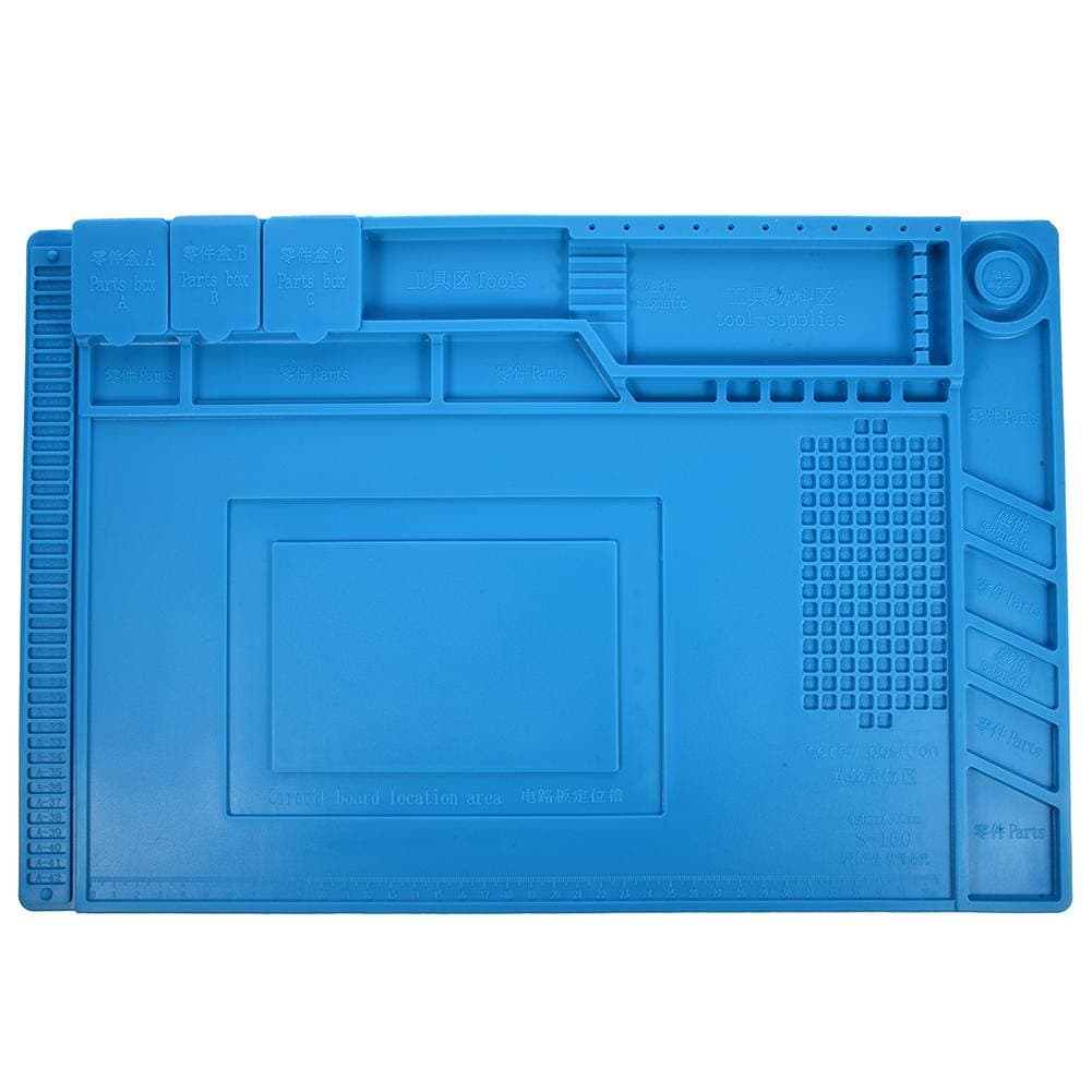 S-160 45x30cm Heat Insulation Silicone Pad Desk Mat Maintenance Platform For BGA Soldering Repair Station With Magnetic Section