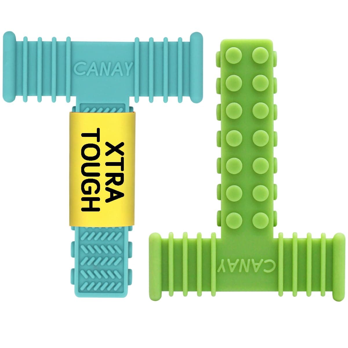Xtra Tough Sensory Chew Toys for Autistic Children (3-12 Years Old), Teething, Oral Motor Stimulation, ADHD, SPD - Made for Moderate & Aggressive Chewers (2Pack)
