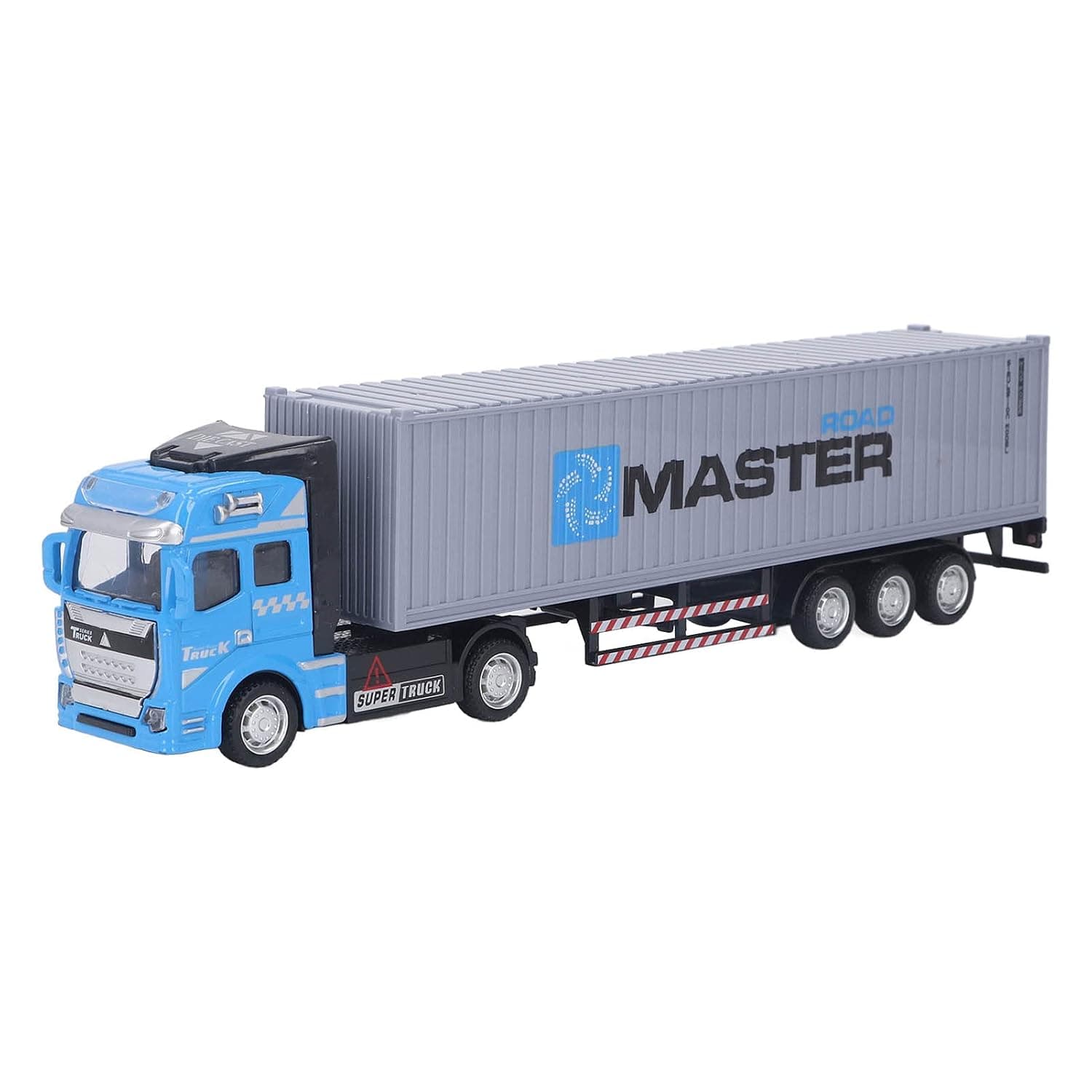 Container Truck Metal Model Toy - Detachable Pull Back Alloy Cars, Children Vehicle Toys, High Simulation Carrier Play Gift for Boys Girls, Blue