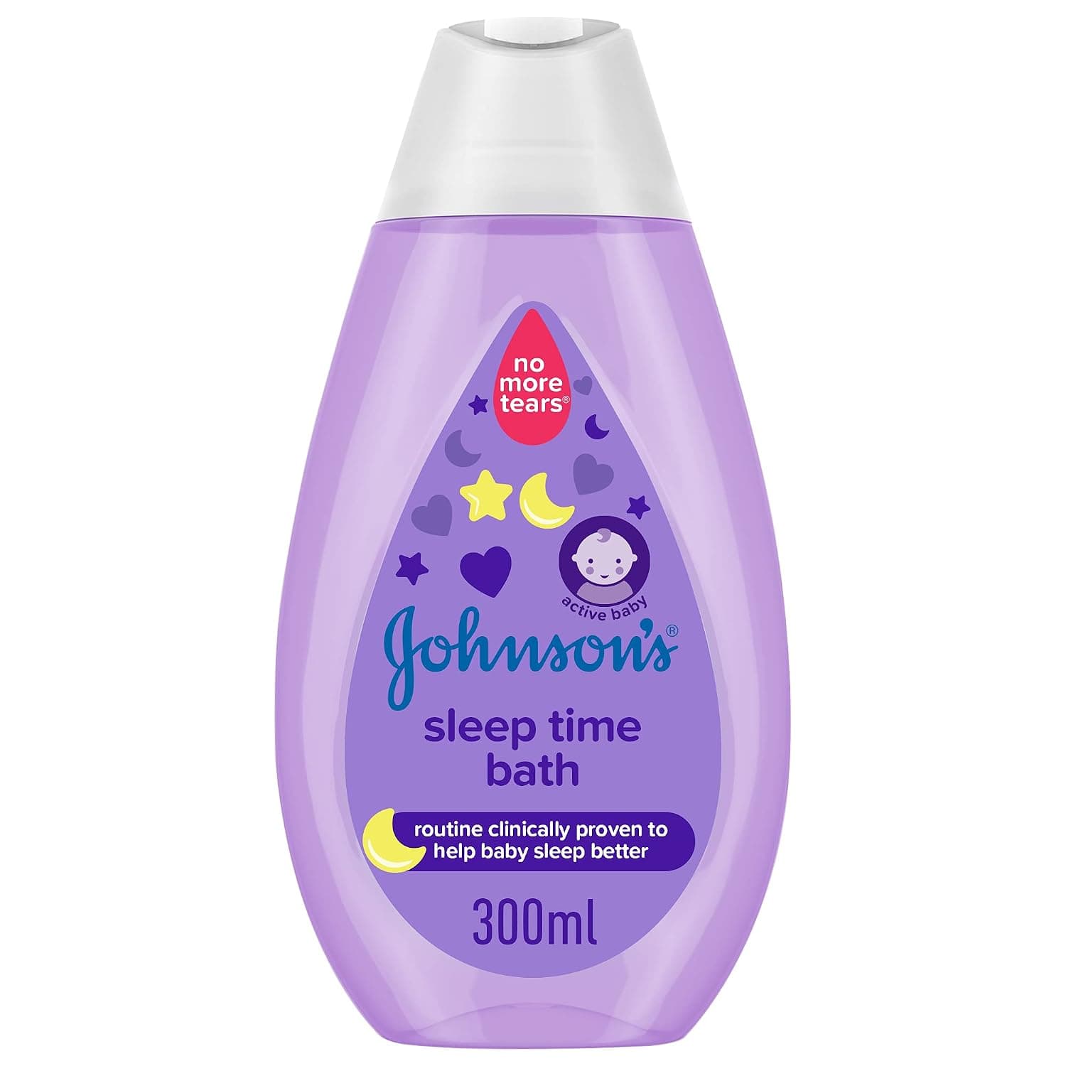 Johnson's Baby Bath Sleep Time 300ml – Calming Aroma, No More Tears Formula, Gently Cleanses Baby’s Skin & Helps Relax Before Bedtime