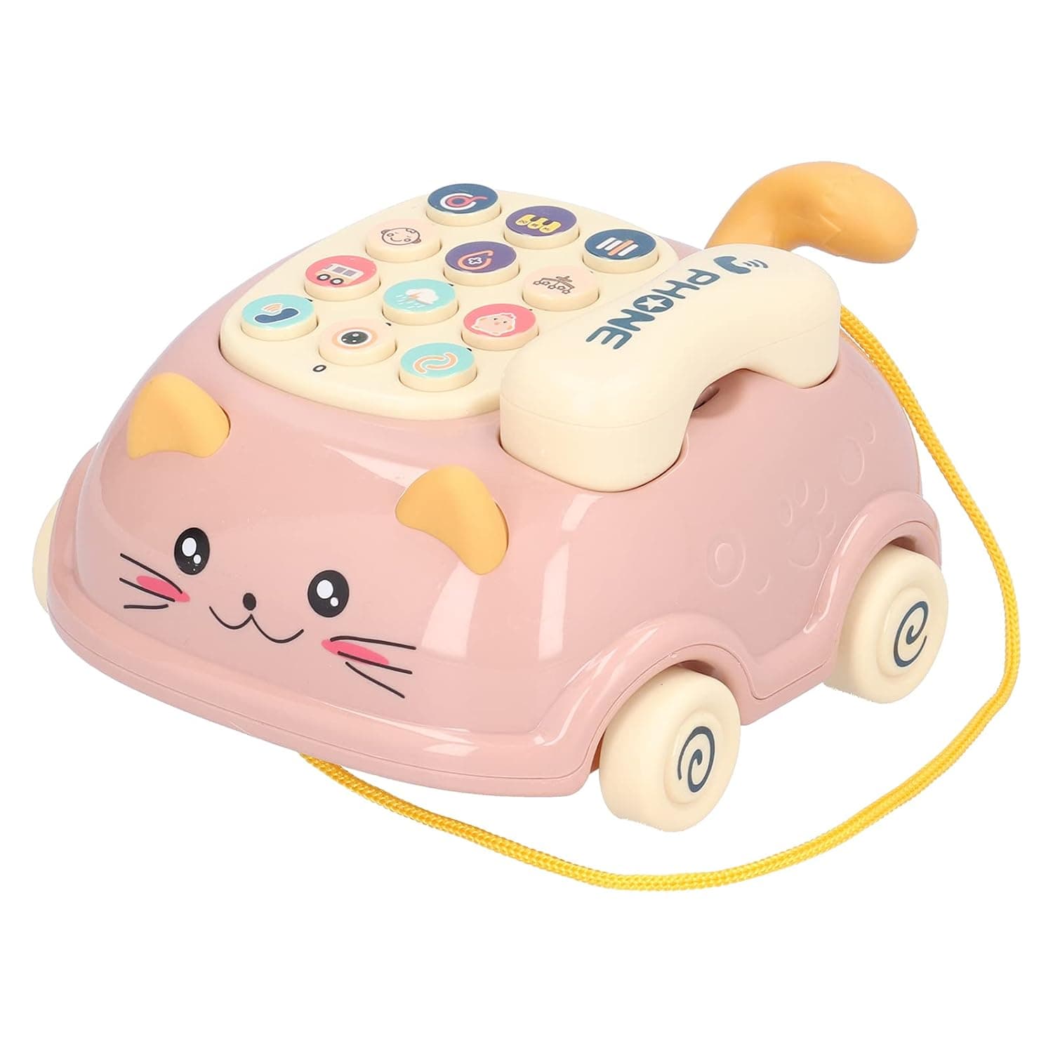 Baby Telephone, Lovely Appearance Cultivate Children's Language Skills Baby's Telephone Toy Stable and Durable Practical for Baby for Children's Early