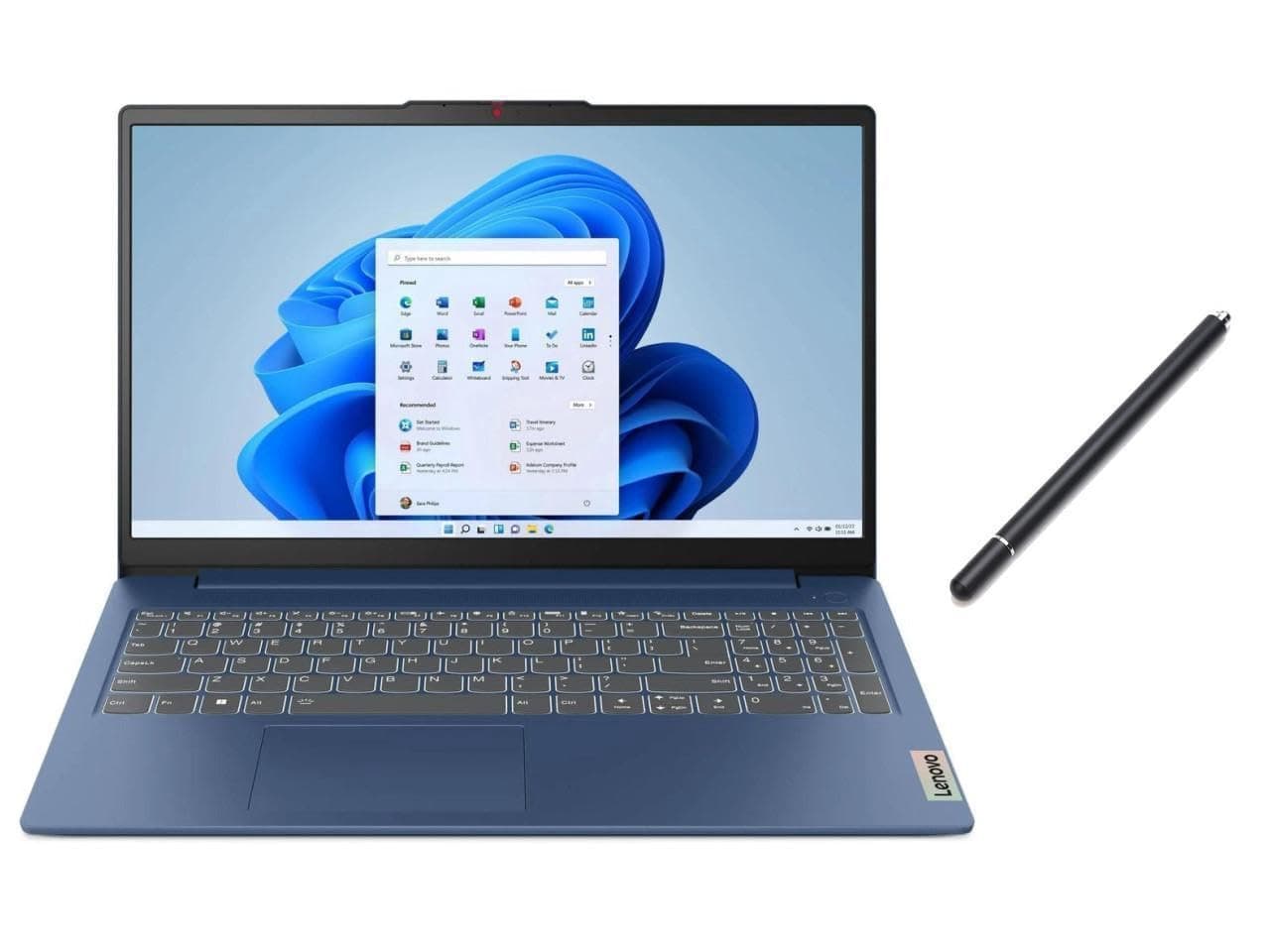 Lenovo IdeaPad Slim 15.6 inch FHD Touch Laptop | AMD Ryzen 7-7730U(Beat i7-1355U) | AMD Radeon Graphics| Fingerprint | Backlit | 16GB RAM | 512GB SSD | Windows 11 Home | Bundle with Stylus Pen