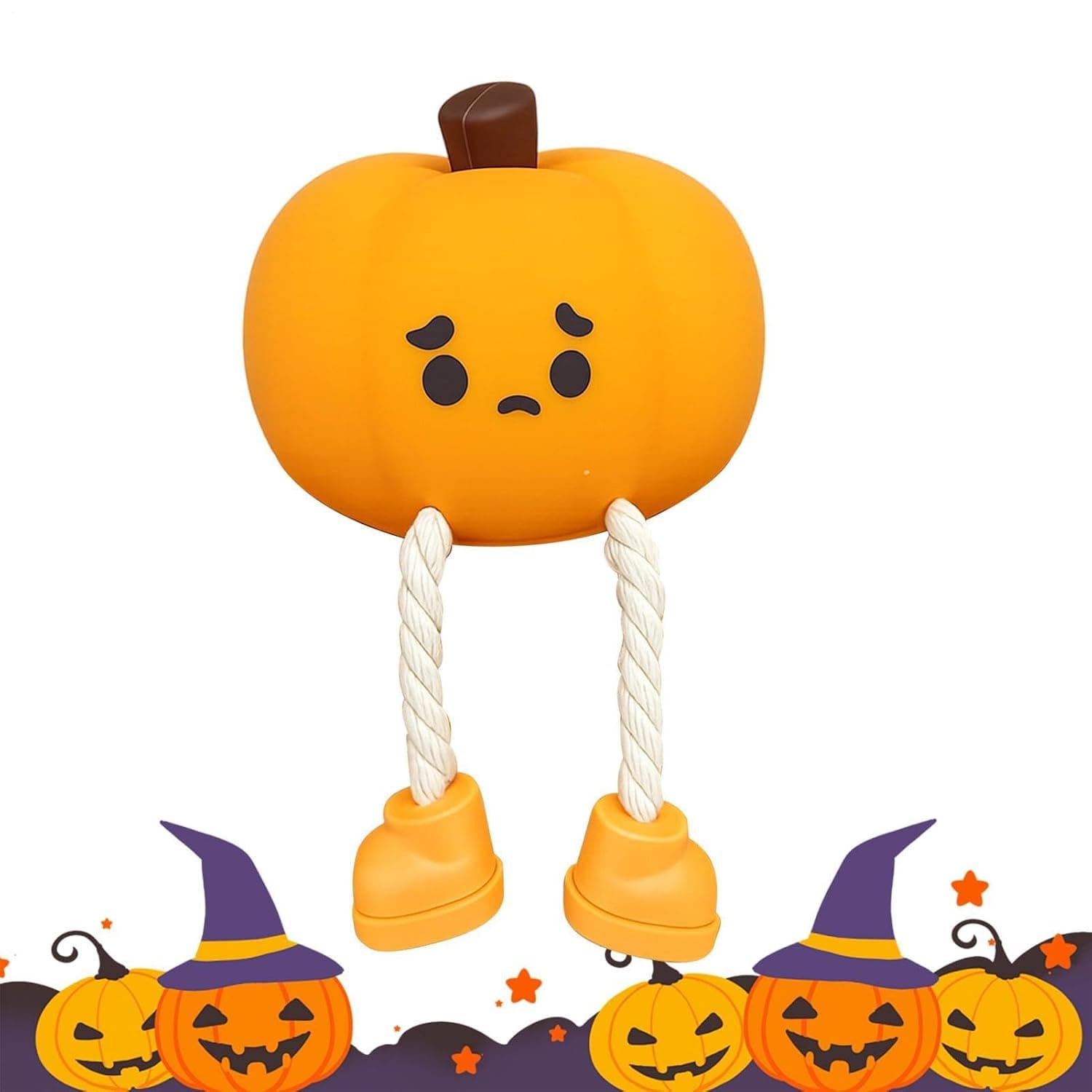 Pumpkin Light Silicone Cute Halloween Lighting | Halloween Decor Nightstand Nightlight for Bedroom Living Room Desktop Home Bedside Shelf Kid Boys