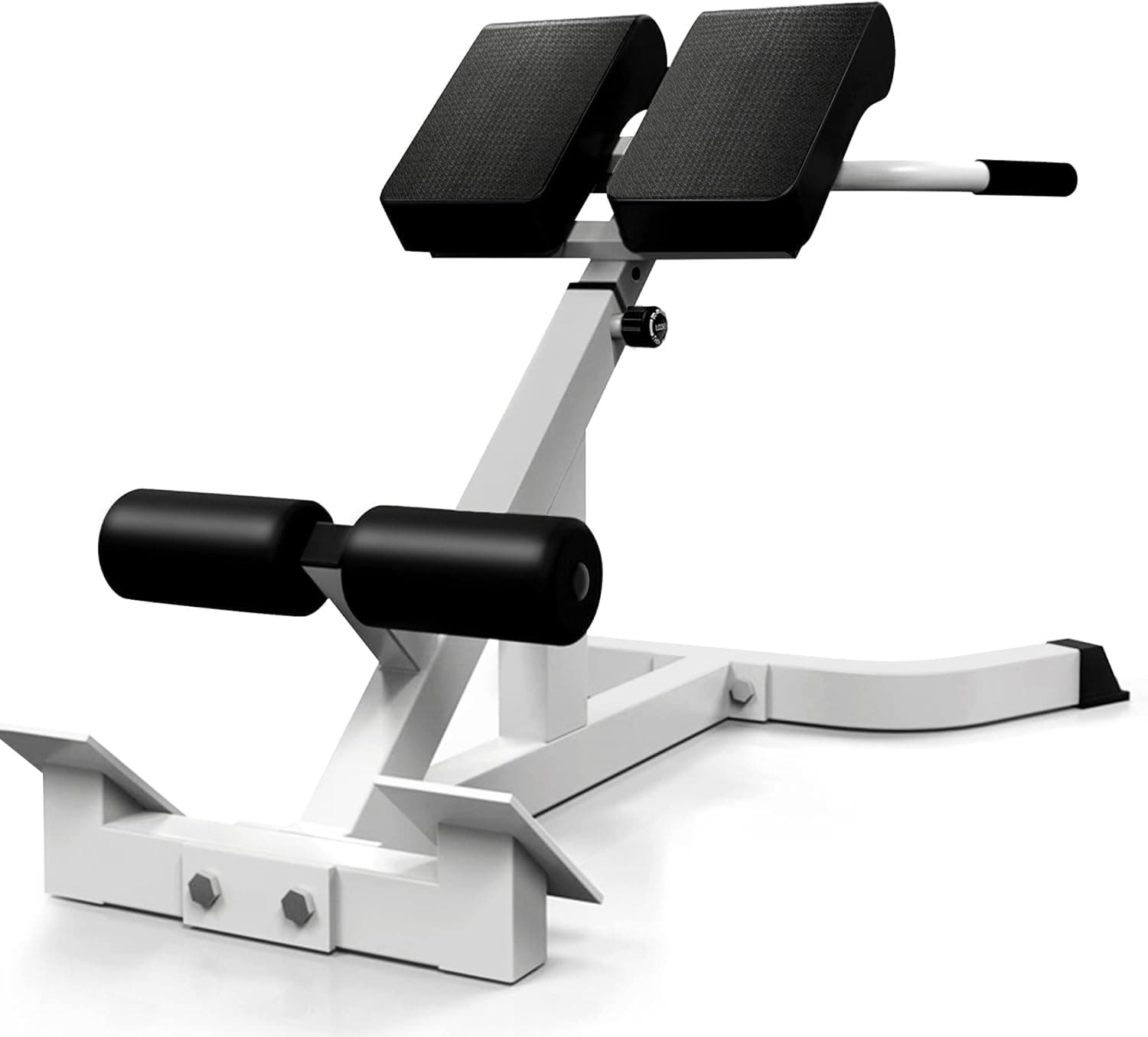 Dual Adjustable Hyperextension Roman Chair, Angle & Height Adjustable Back Extension Bench, Multi-Functional Home Gym Strength Training Fitness Equipment