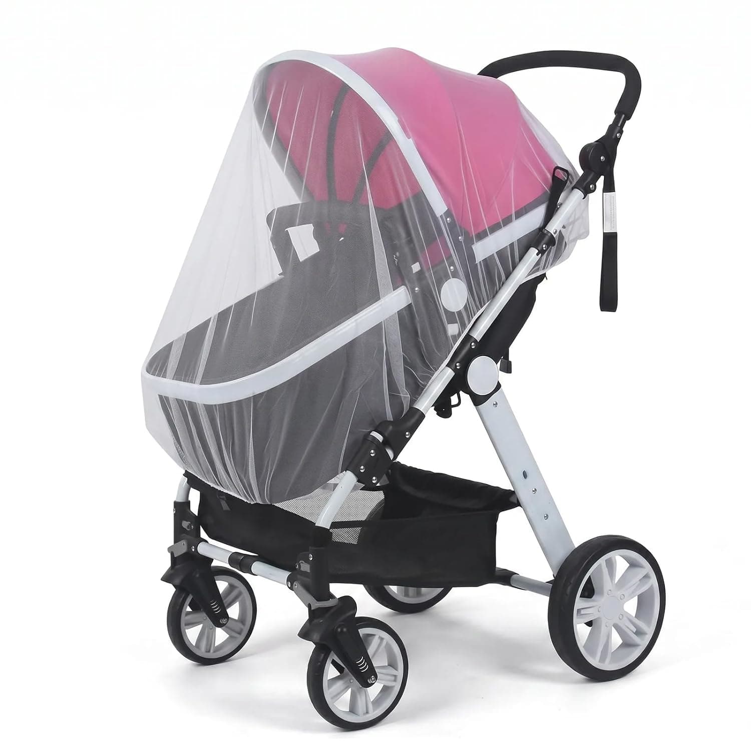 ToolHouse Universal Baby Stroller Mosquito Net, Fine Mesh Bug Screen – Breathable Elastic Edge Insect Cover for Bassinet, Cradle, Playard, Car Seat & Portable Mini Crib – Travel Essential