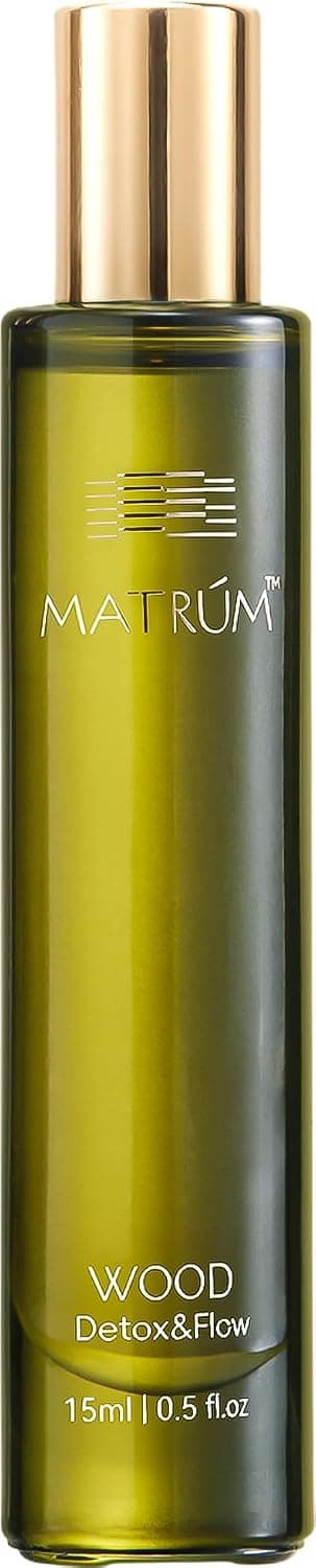 Stress Relief Essential Oil Roll-On 15ml, Pure Bergamot, Geranium& Ylang-Ylang Oils Blend, Prediluted Aromatherapy Roller, Fresh Forest Scent.
