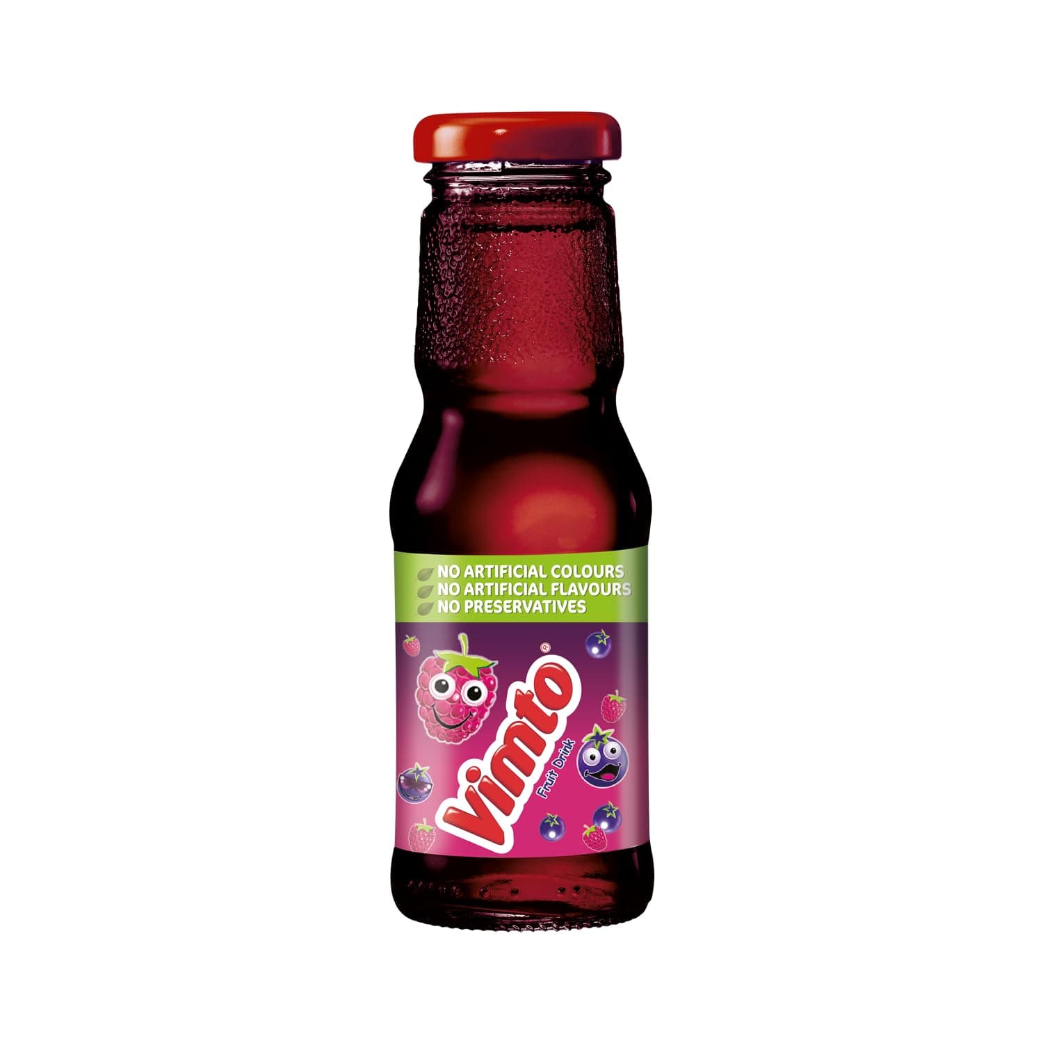 Vimto Raspberry Fruit Flavoured Drink in Glass Bottle 200 ml