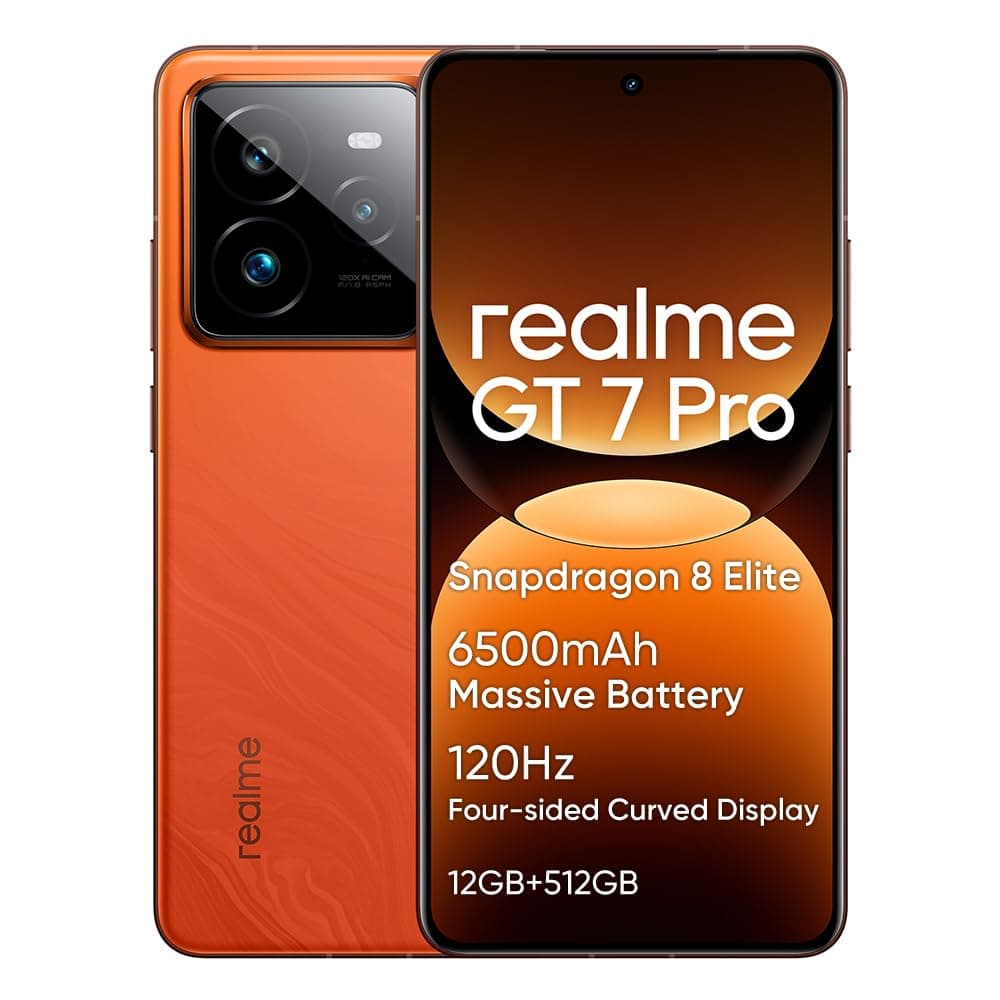 Realme GT 7 Pro DUAL SIM 512GB ROM + 12GB RAM (GSM Only | No CDMA) Factory Unlocked 5G Smartphone (Mars Orange) - International Version
