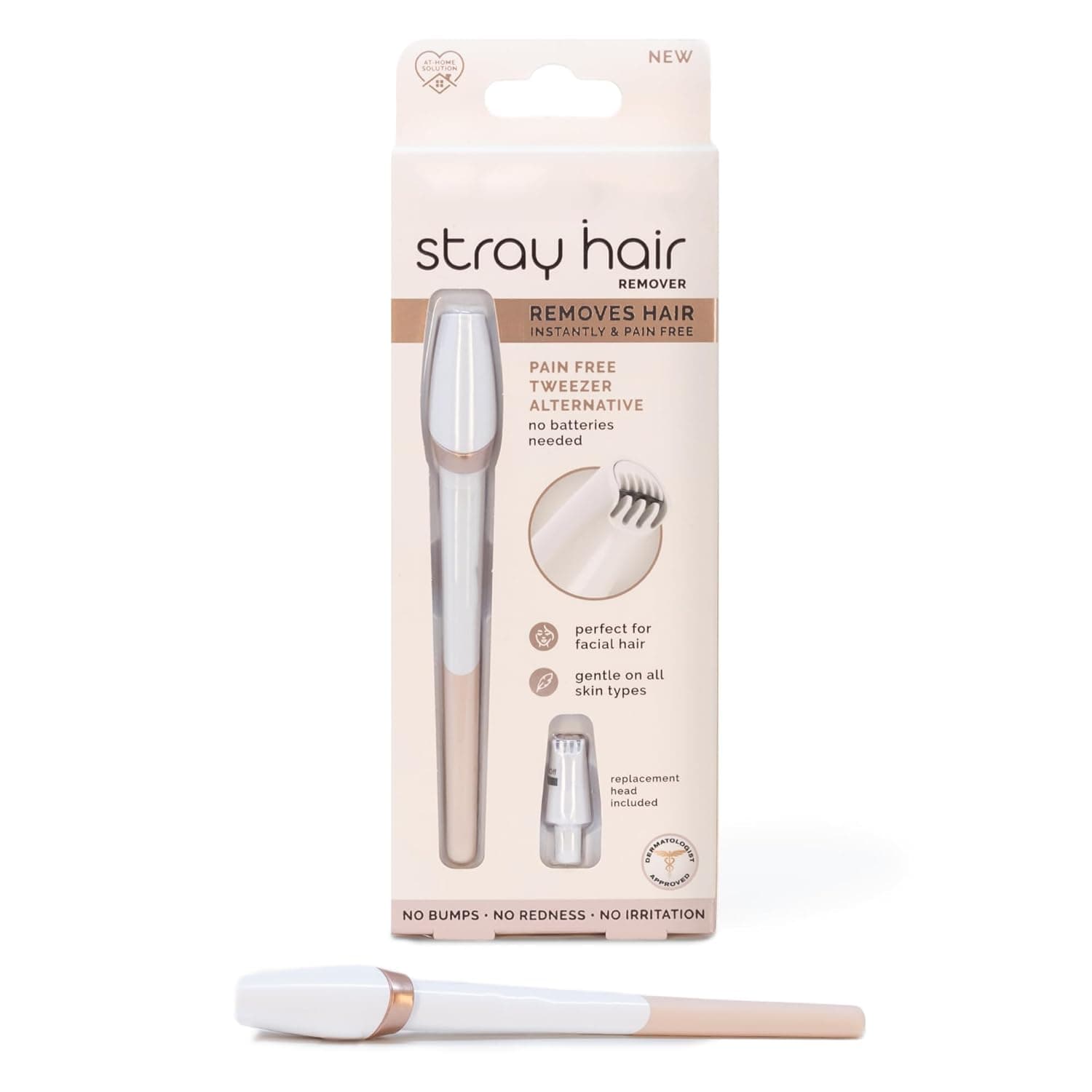 NALACAL Stray Hair Remover, Precise Micro-Blade Hair Removal Tool, Body Touch Up, Designed to Painlessly Cut Stray Hairs from Chin and Lips to Fingers and Toes, for All Skin Types
